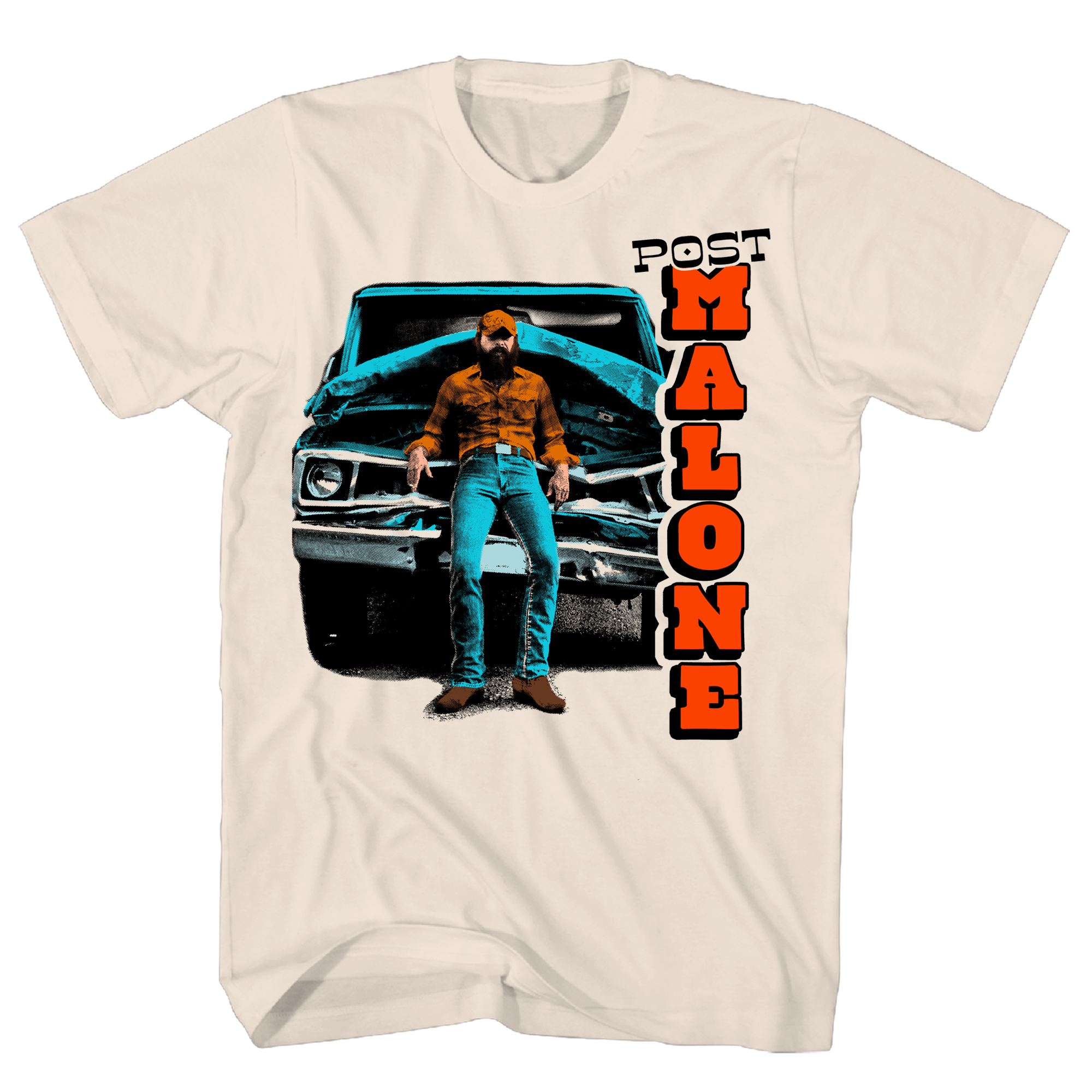 POST MALONE PICK UP TRUCK NATURAL T-SHIRT/S