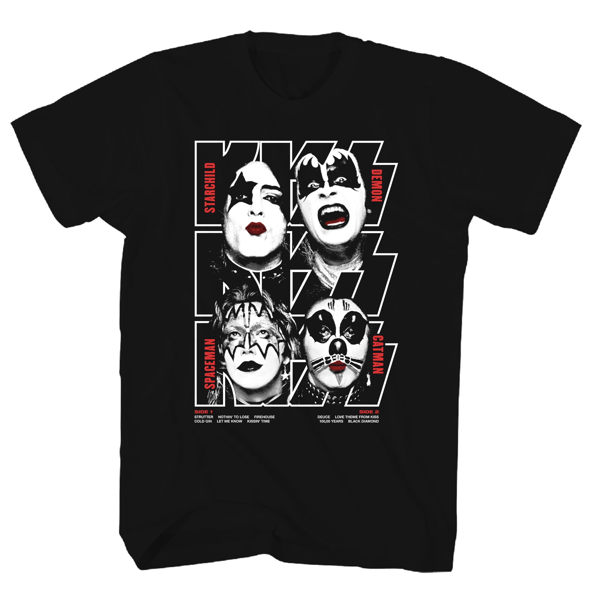 Kiss- The Return Of Kiss, Dynasty Tour on a charcoal shirt