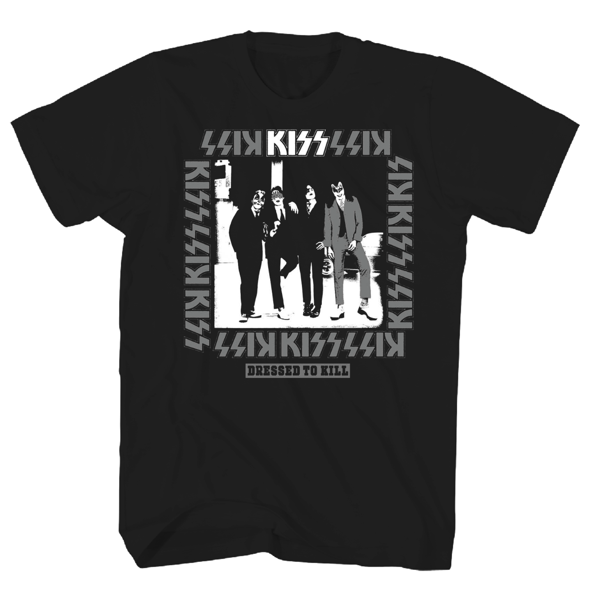 KISS DRESSED TO KILL PHOTO IMAGE BLACK TEE
