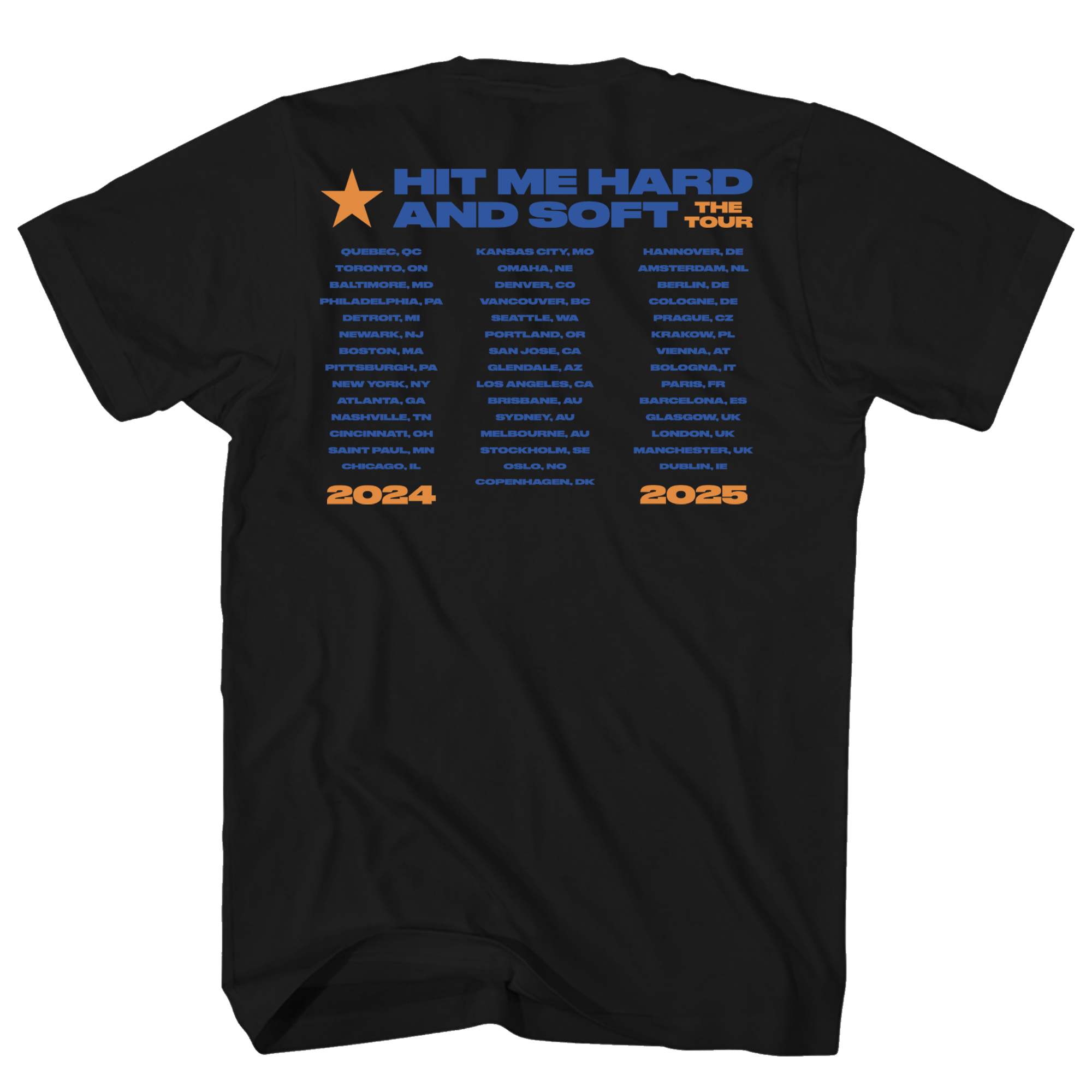 BILLIE EILISH HIT ME HARD AND SOFT RECYCLED ECOMAX BLACK T-SHIRT