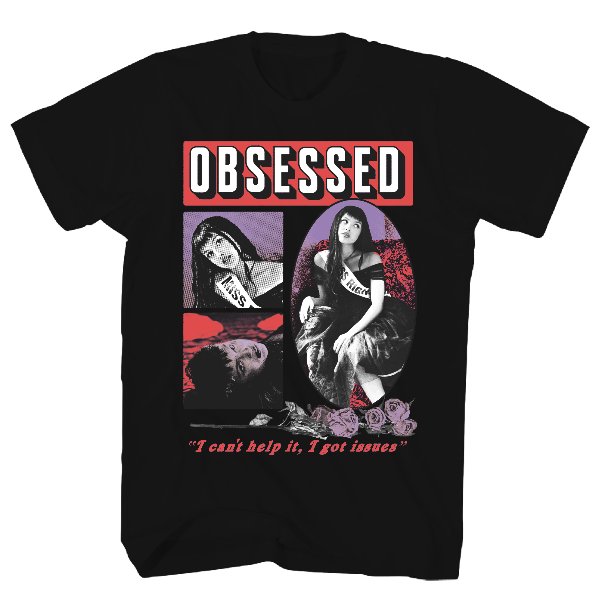 OLIVIA RODRIGO OBSESSED BLACK T-SHIRT