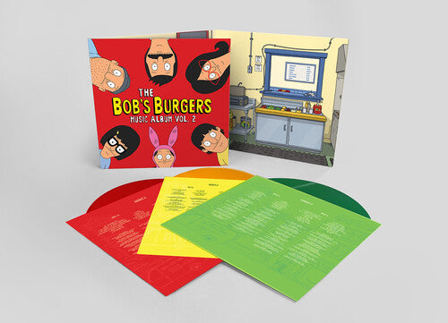 THE BOB'S BURGERS MUSIC ALBUM VOL. 2 3LP (Red/Yellow/Green Vinyl)