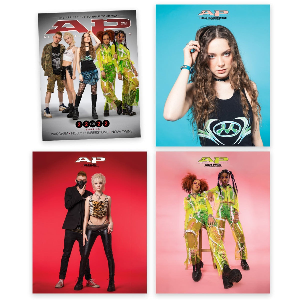 Holly Humberstone x Wargasm x Nova Twins - Alternative Press Magazine Issue 402 - January 2022 - Collection 2 Collection Alternative Press