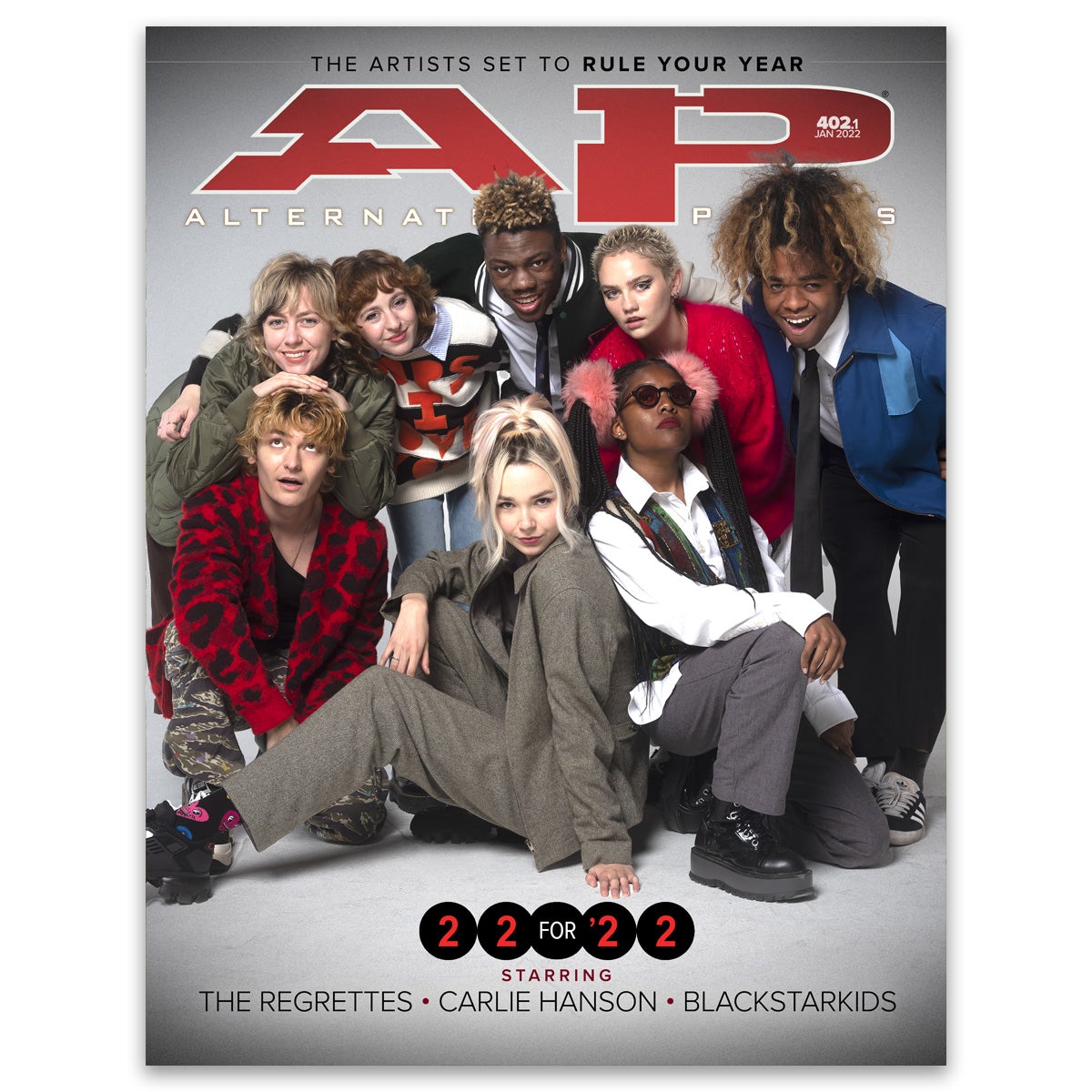The Regrettes x Carlie Hanson x Blackstarkids - Alternative Press Magazine Issue 402 - January 2022 - Version 1 New Gen Magazine Alternative Press