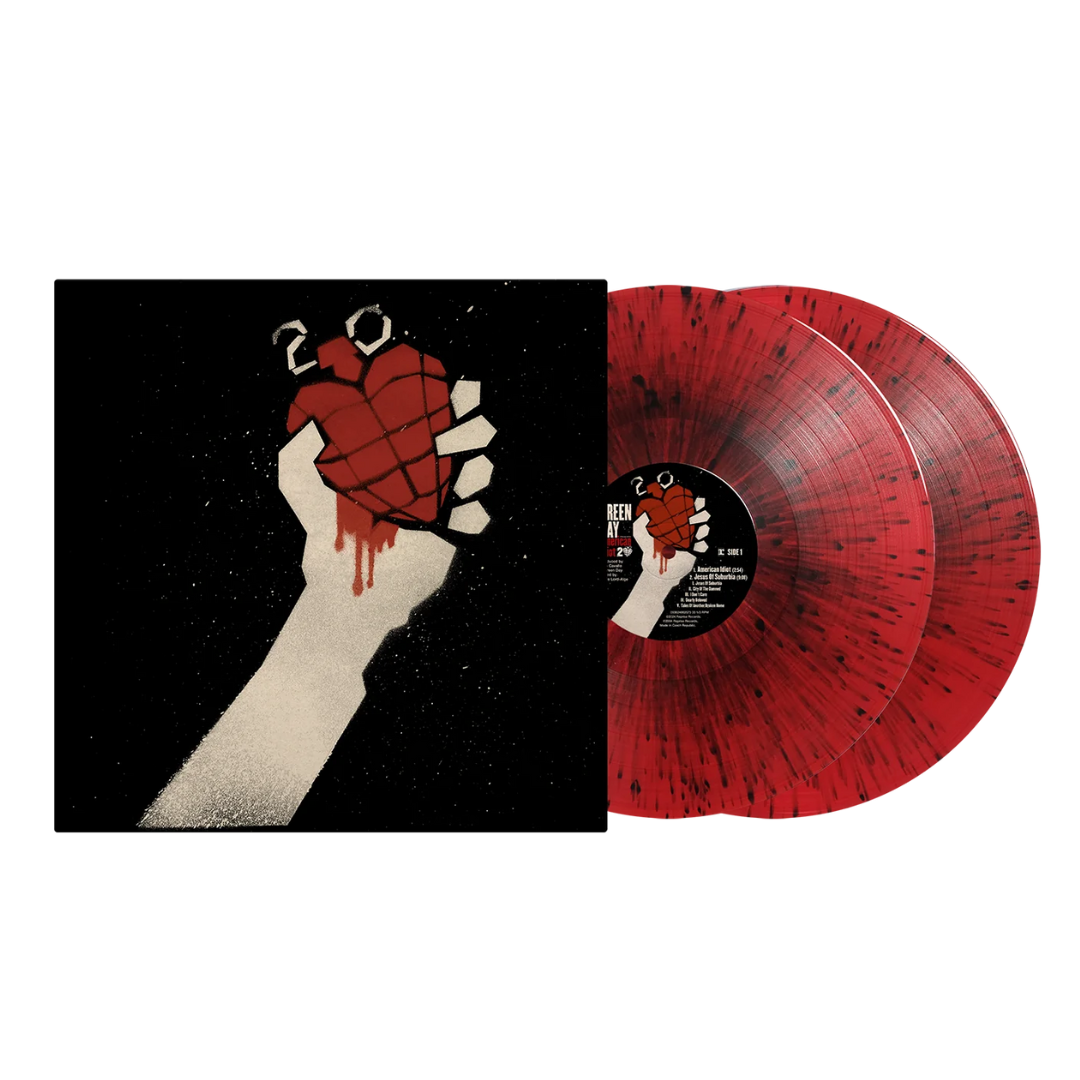 ['63年US赤盤LP]ア・レッドベリー・メモリアルvol.2 STINSON GREEN DAY 'AMERICAN IDIOT' 2LP (20th Anniversary, Red & Black Splatter