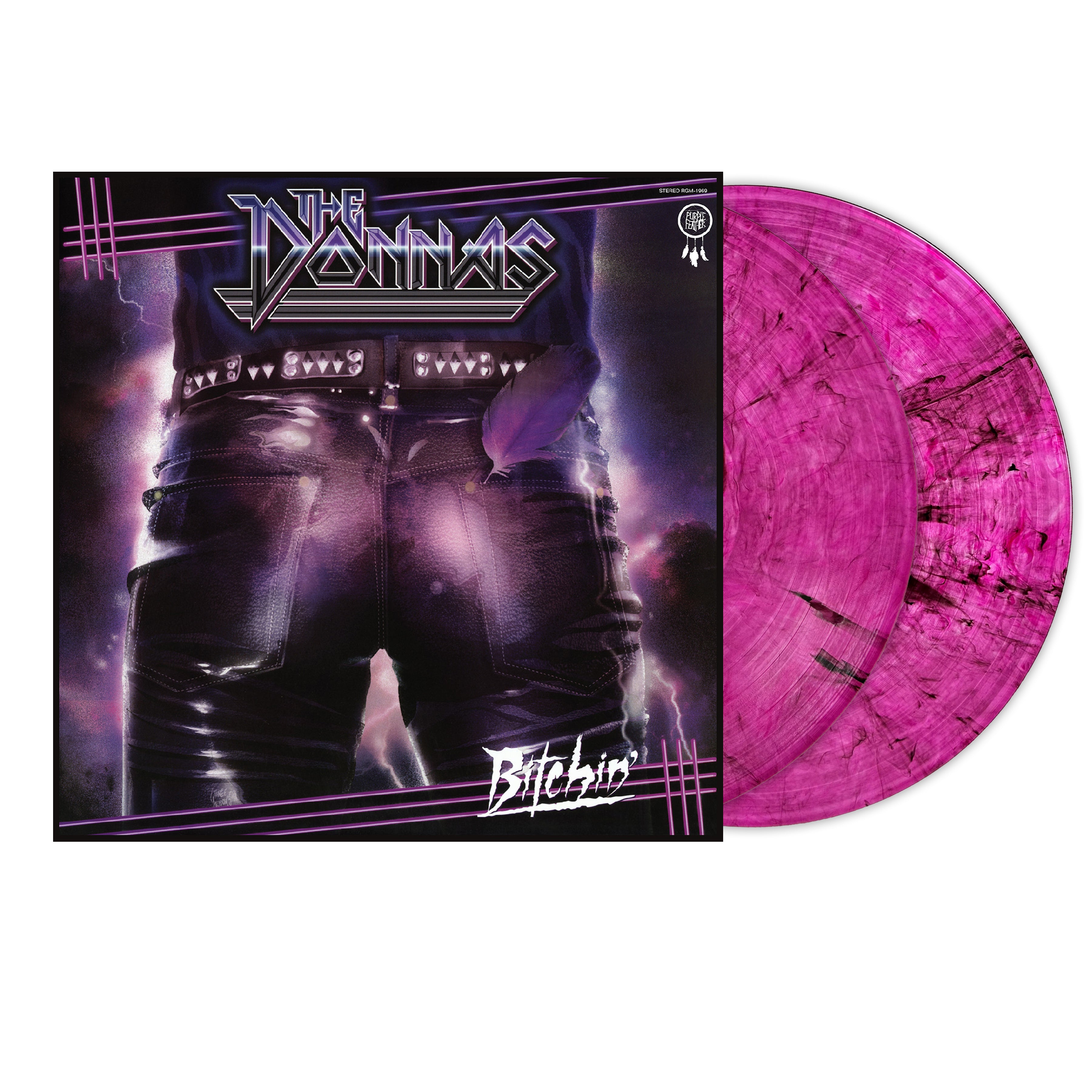 THE DONNAS 'BITCHIN'' 2LP (Remastered, Deluxe, Strawberry w/Black Swir