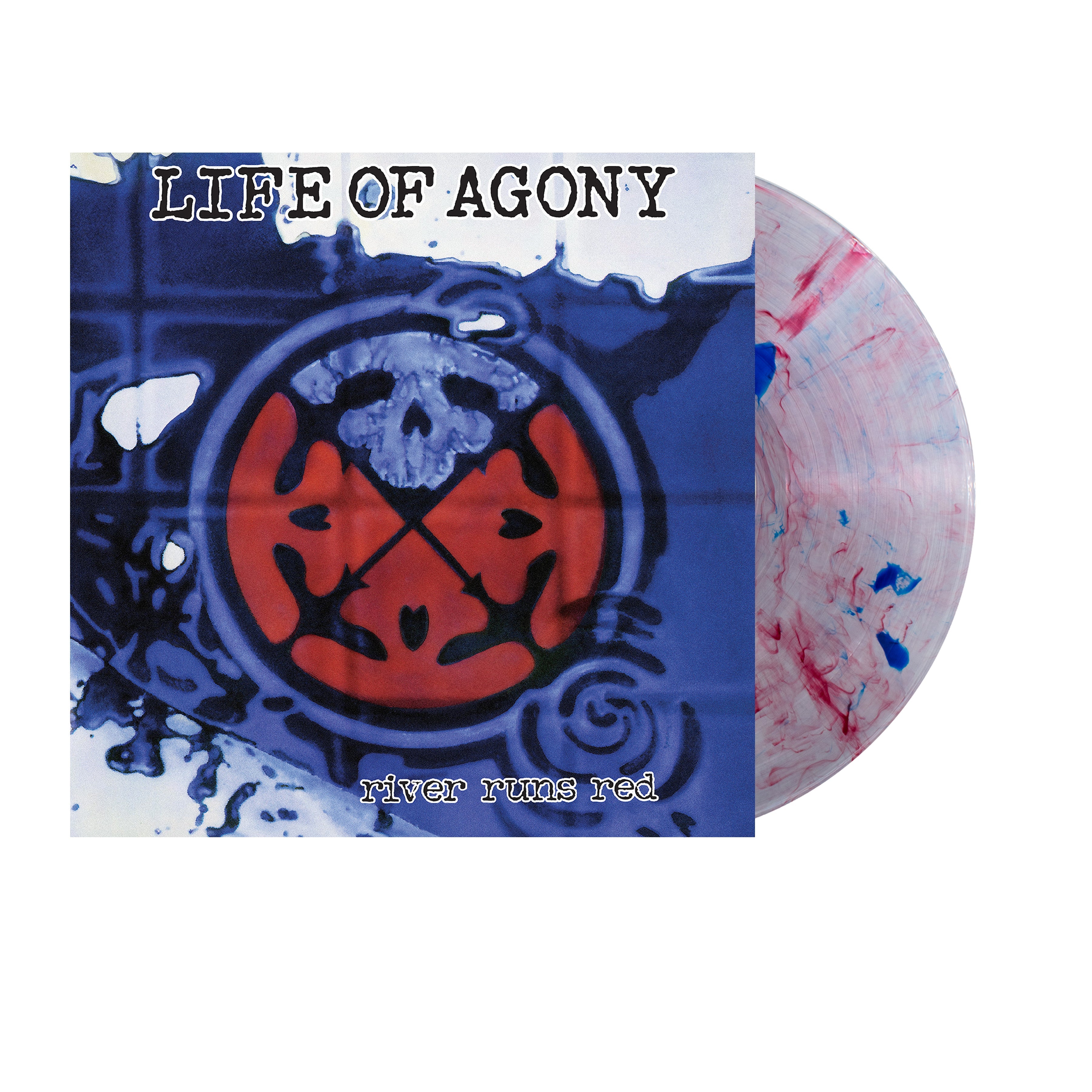 LIFE OF AGONY 'RIVER RUNS RED' LP (Clear w/Red & Blue Swirl Vinyl)