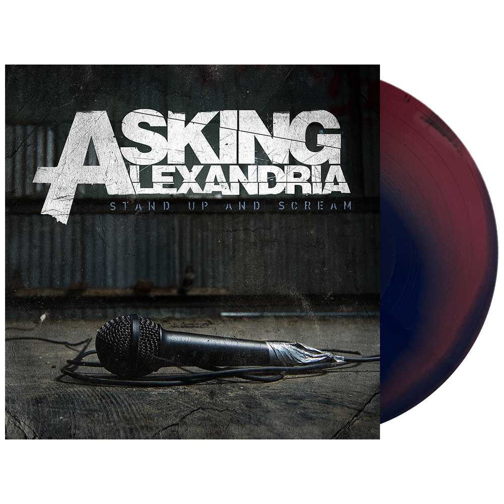 ASKING ALEXANDRIA 'STAND UP AND SCREAM' LP (Black in Red in Trans. Royal Blue Vinyl)