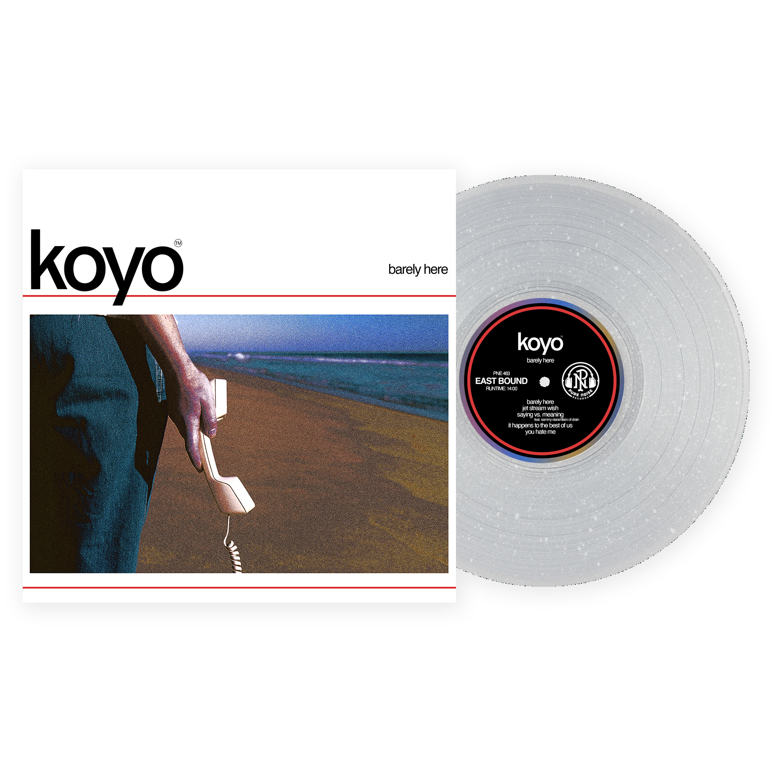 KOYO 'BARELY HERE' LP (Exclusive – Limited to 200, Clear Glitter Vinyl)