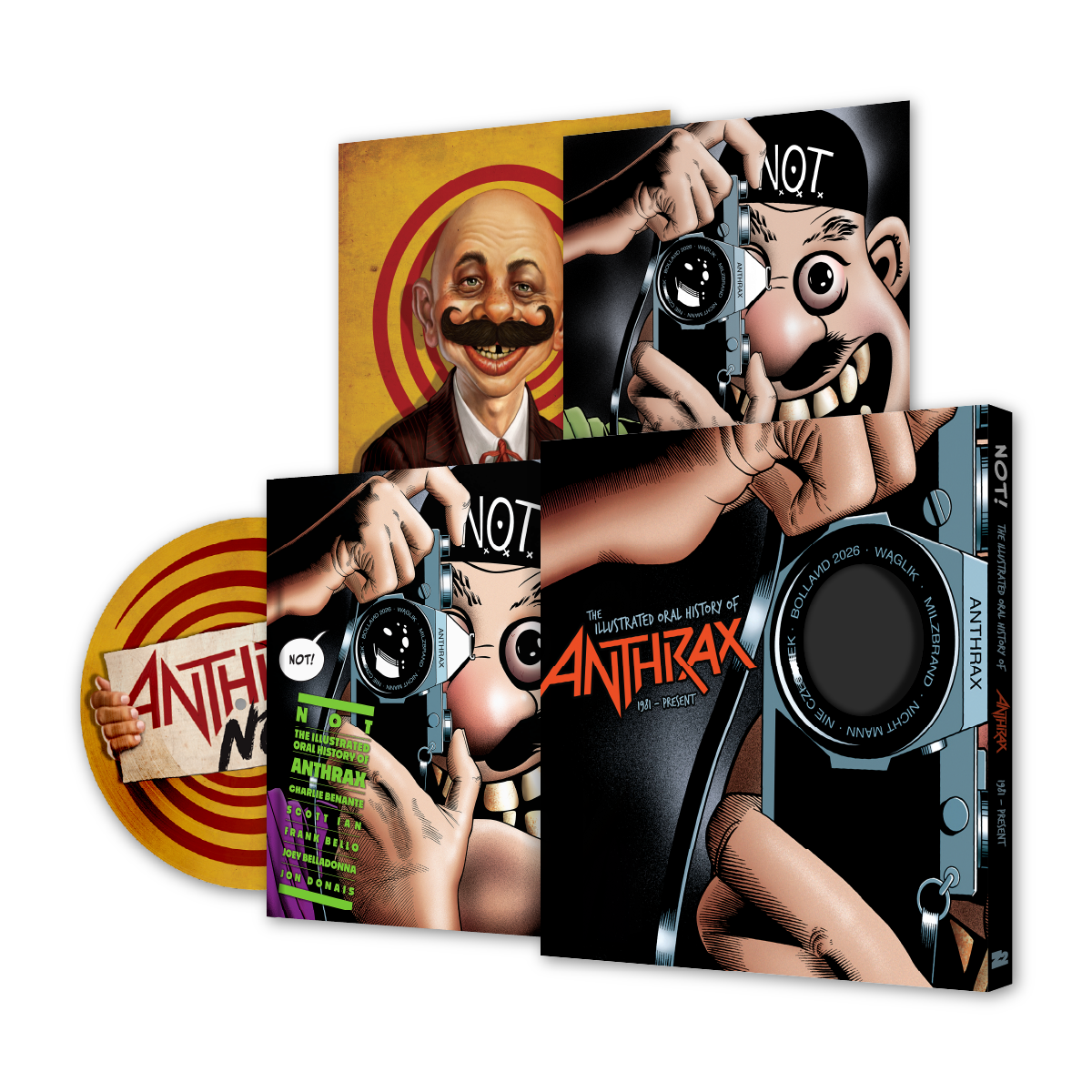 NOT: THE ILLUSTRATED ORAL HISTORY OF ANTHRAX + PICTURE DISC VINYL LP (SIGNED BY ANTHRAX)