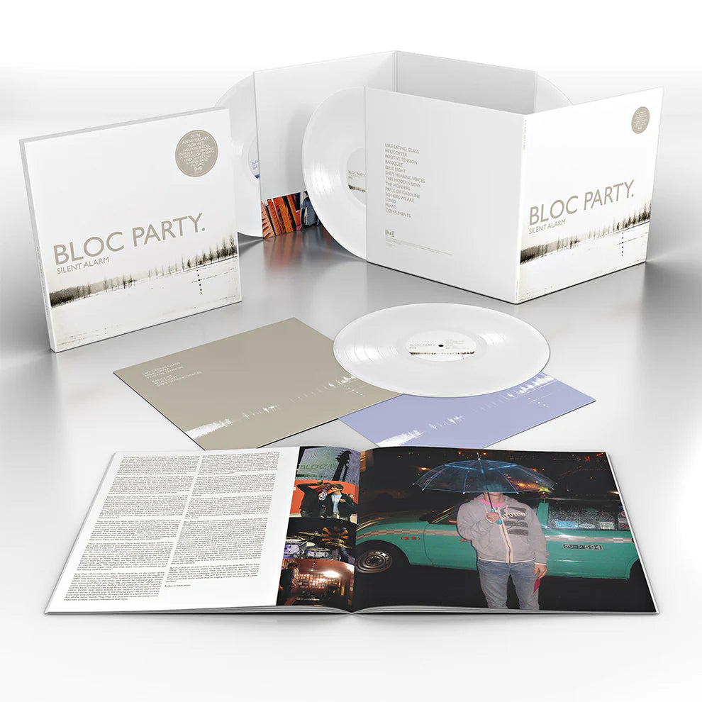 BLOC PARTY 'SILENT ALARM' BOX SET (20th Anniversary, Deluxe, White Vin BLOC PARTY 'SILENT ALARM' BOX SET (20th Anniversary, Deluxe, White Vin