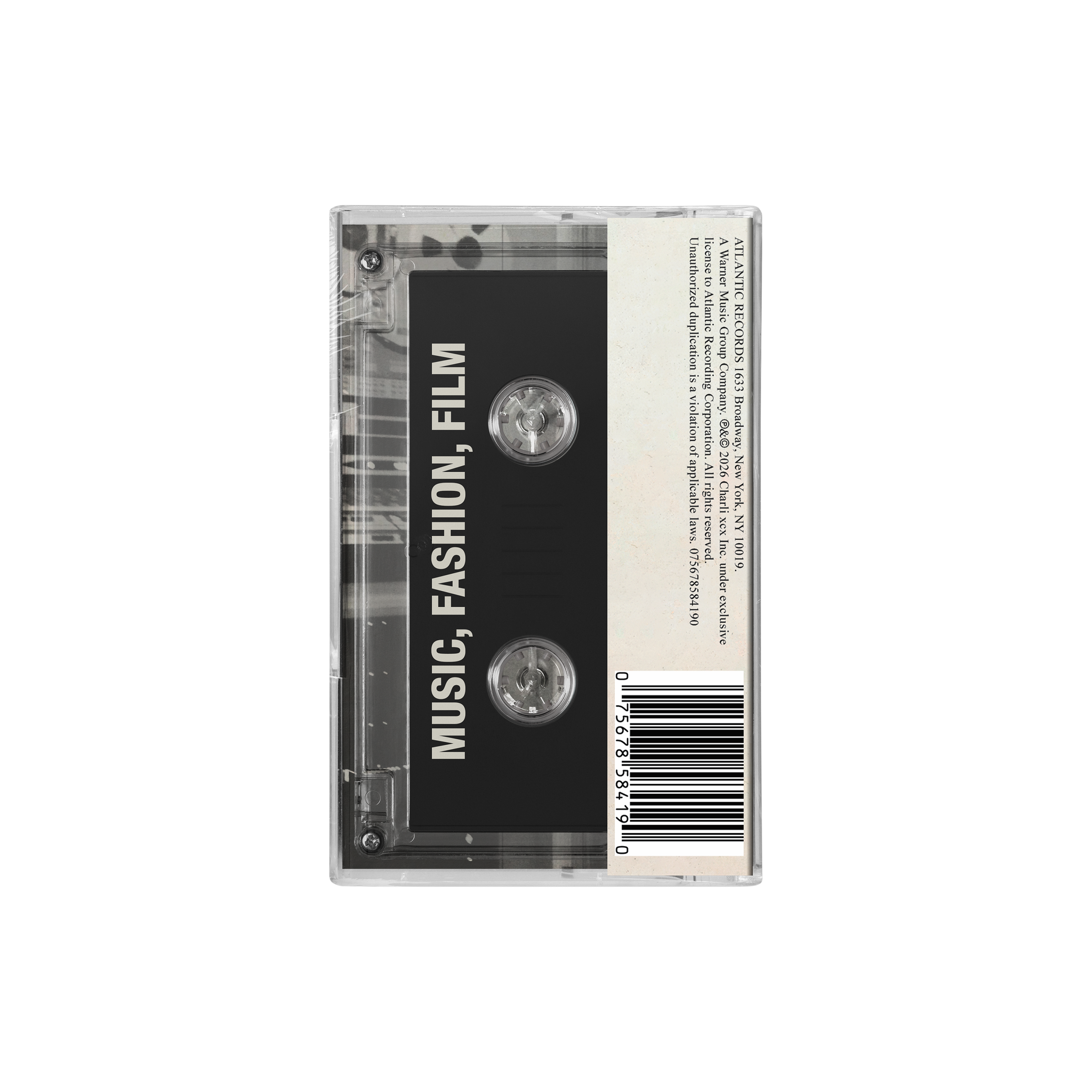CHARLI XCX 'MUSIC, FASHION, FILM' CASSETTE