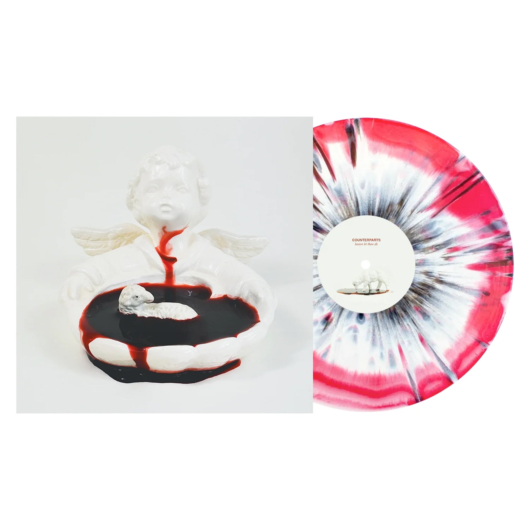 COUNTERPARTS 'HEAVEN LET THEM DIE' (Blood Red & White with Black Splat