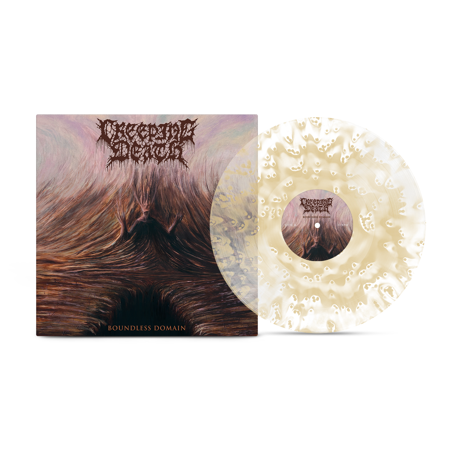 CREEPING DEATH 'BOUNDLESS DOMAIN' LP (Clear & Tan Ghostly Vinyl)