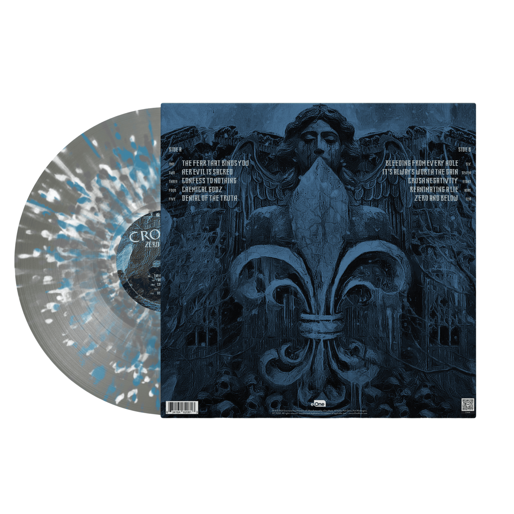 CROWBAR 'ZERO AND BELOW' LP (Milky Clear Black Ice Color In Color Vinyl)