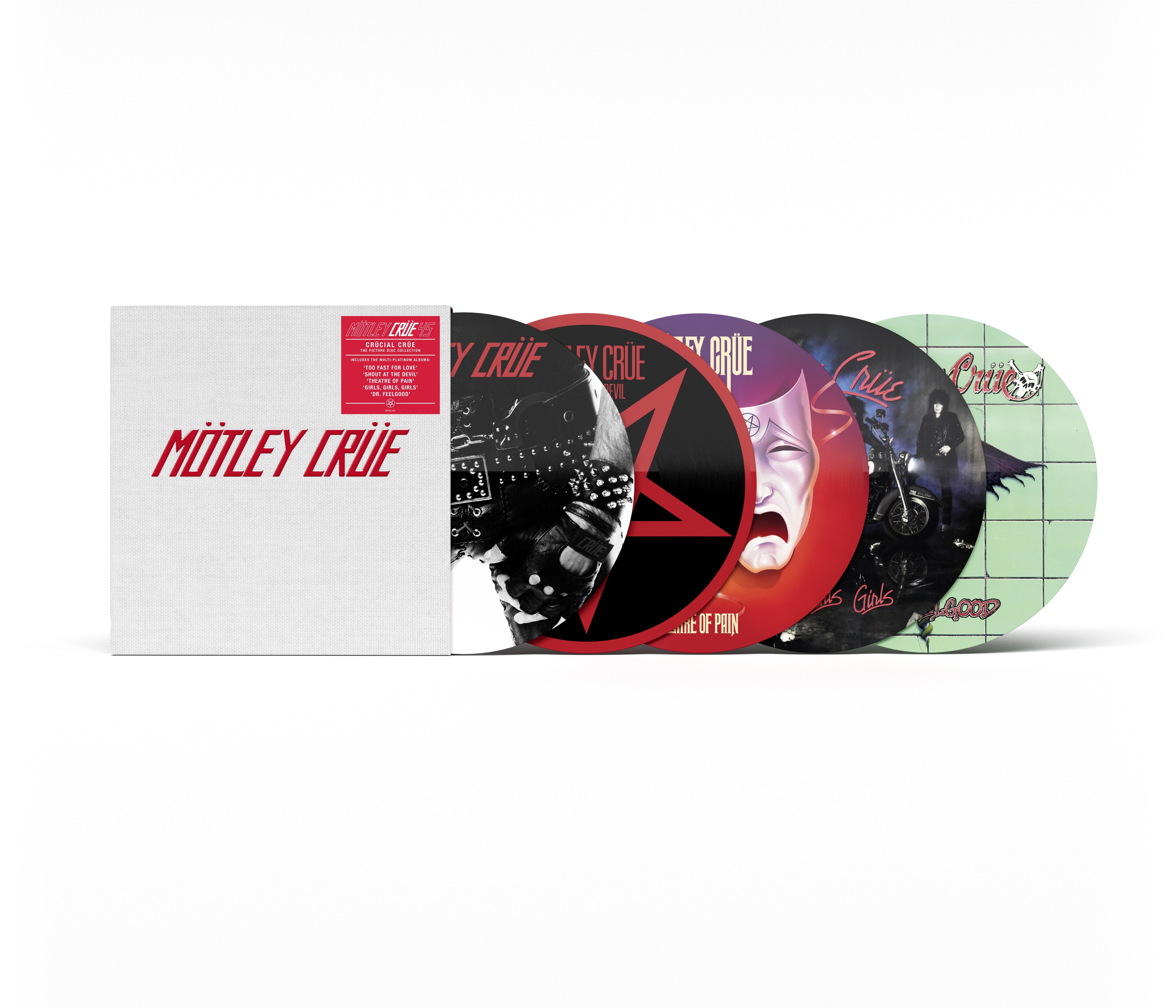 MOTLEY CRUE 'CRUCIAL CRUE 5LP DELUXE BOX SET (45th Anniversary, Pictur