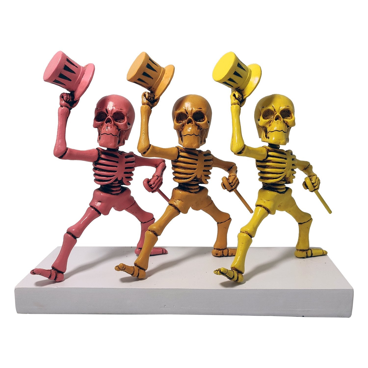 *BLEMISHED BOX* GRATEFUL DEAD SKELTON PINK, ORANGE, YELLOW BOBBLEHEAD