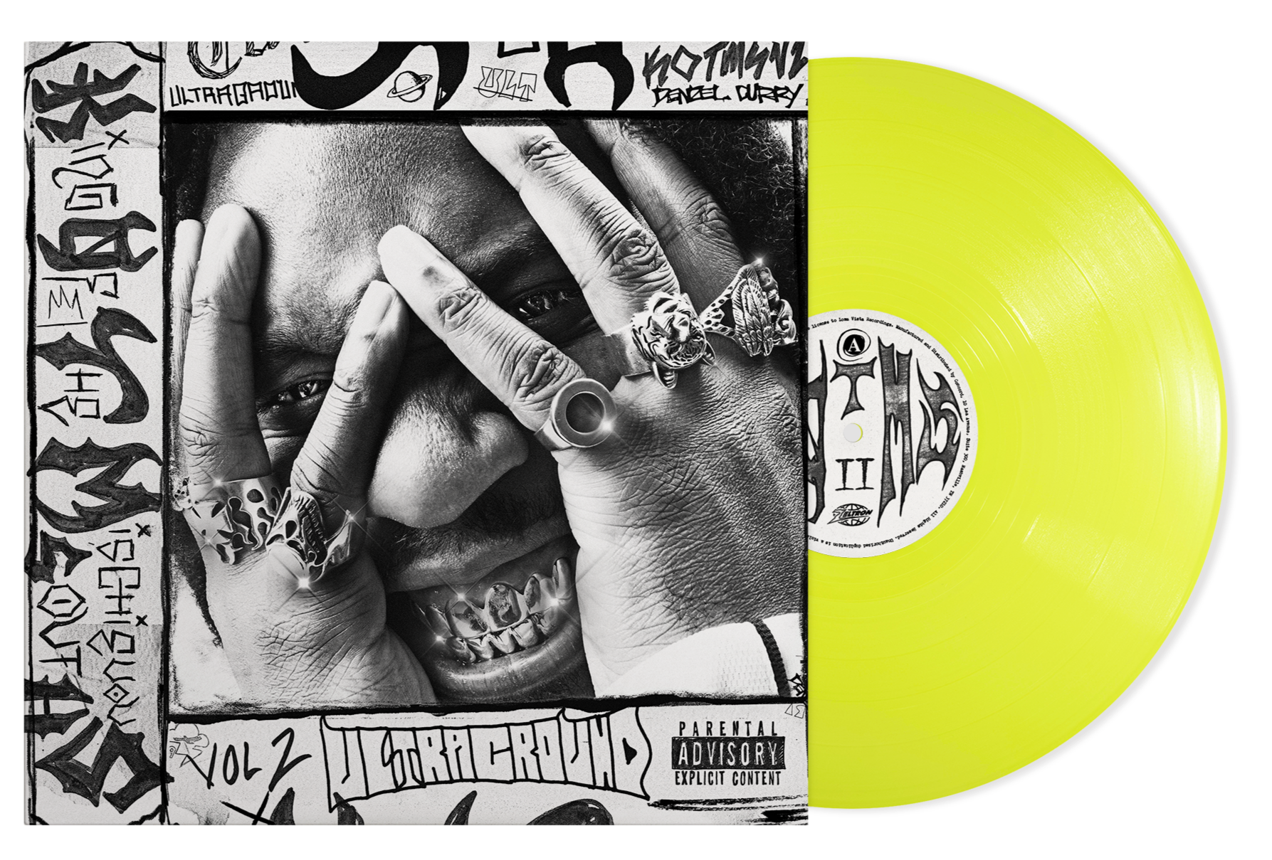 Denzel Curry ‘king Of The Mischievous South Vol. 2’ LP (Limited Edition – Only 500 Made, Translucent Highlighter Yellow Vinyl)