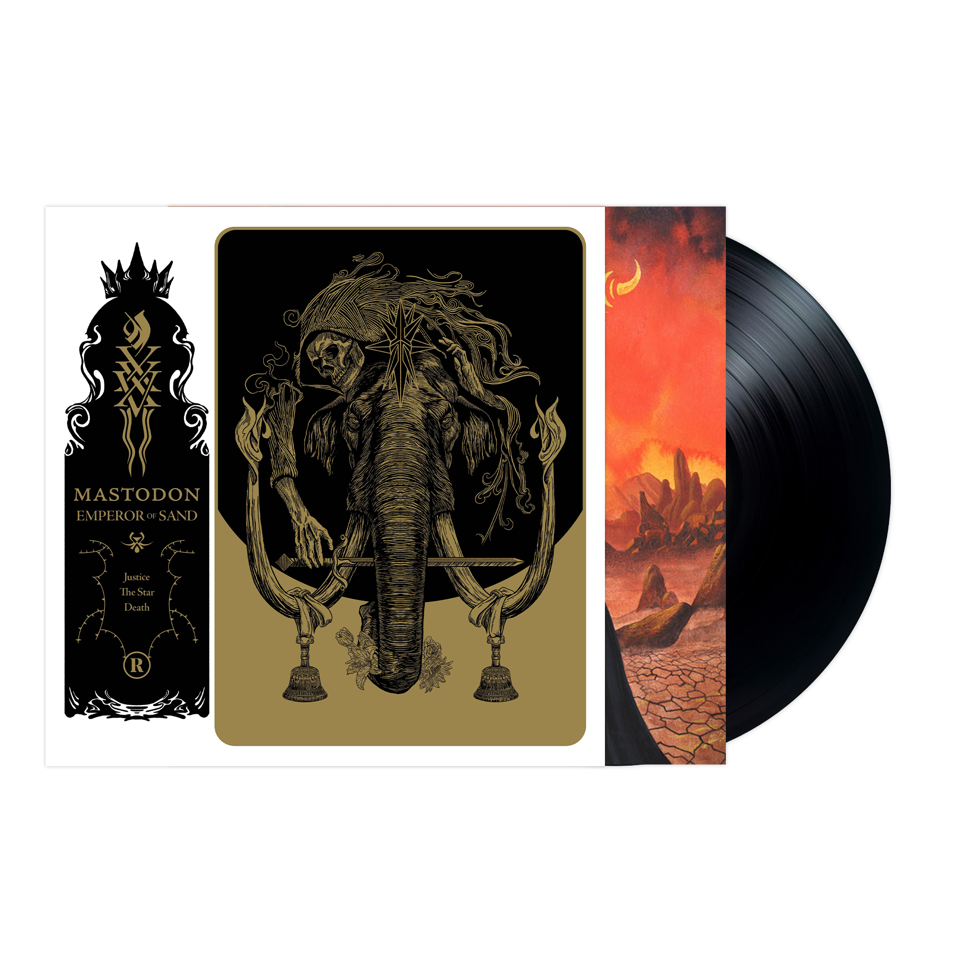 MASTODON ‘EMPEROR OF SAND’ 2LP (Black Vinyl) w/ SIGNED 12"x12" PAUL ROMANO PRINT