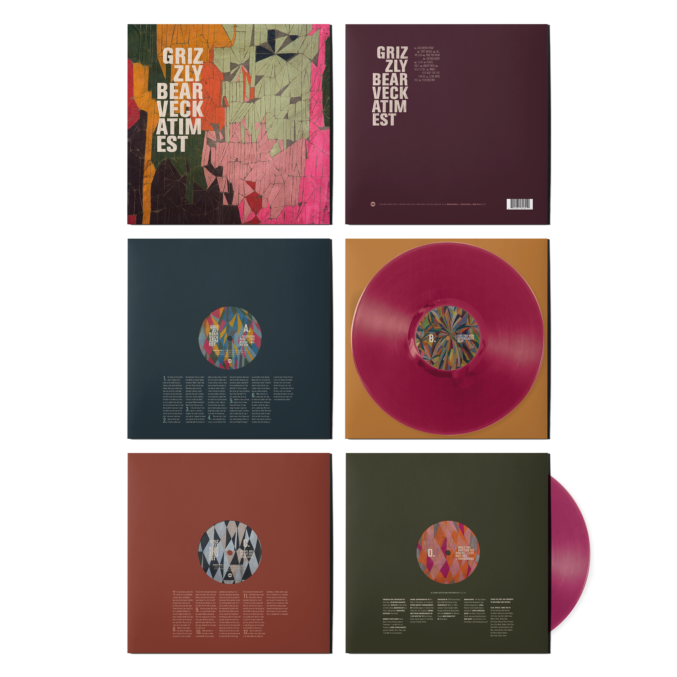 GRIZZLY BEAR 'VECKATIMEST' 2LP (Magenta Vinyl)