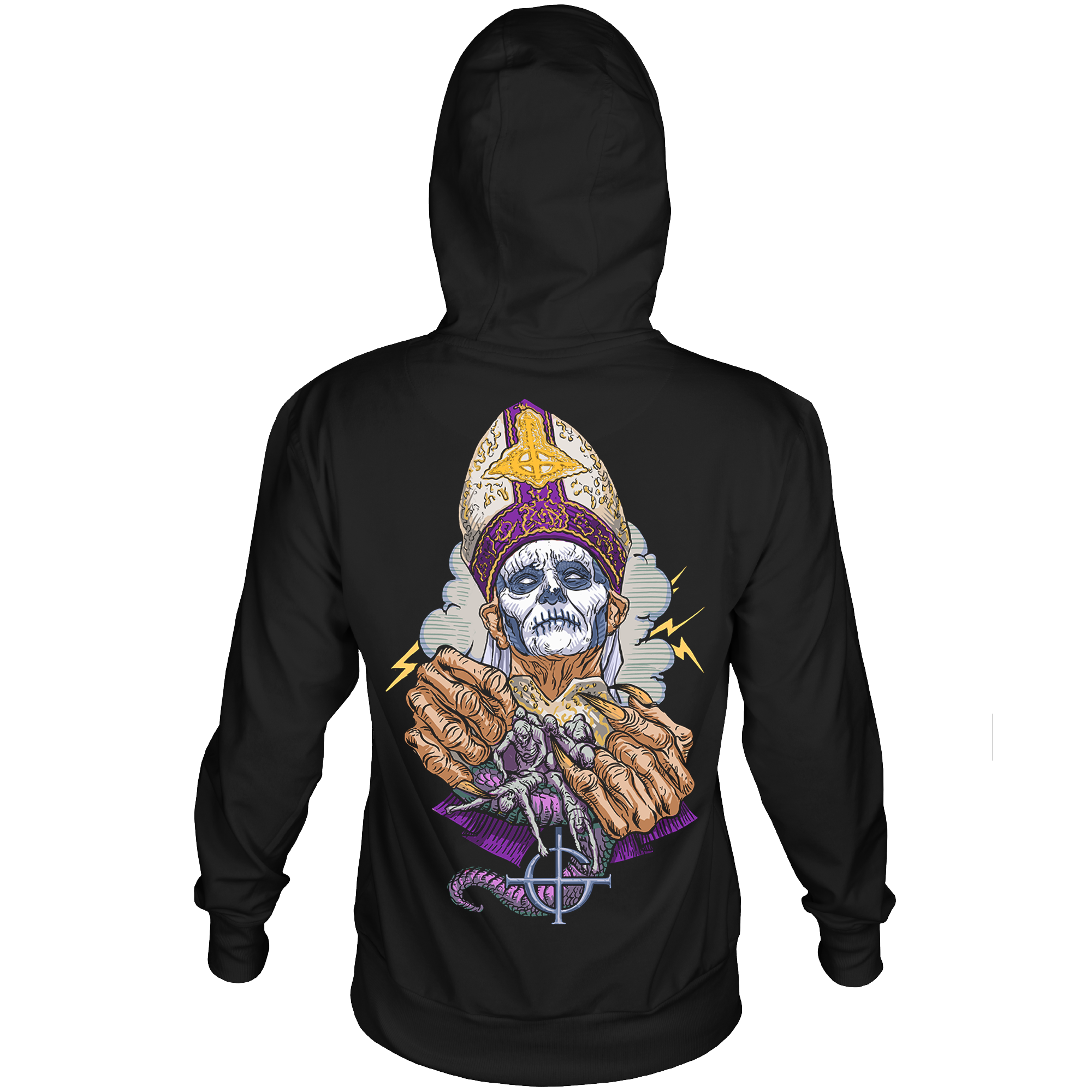 GHOST PRAYER HANDS BLACK HOODIE