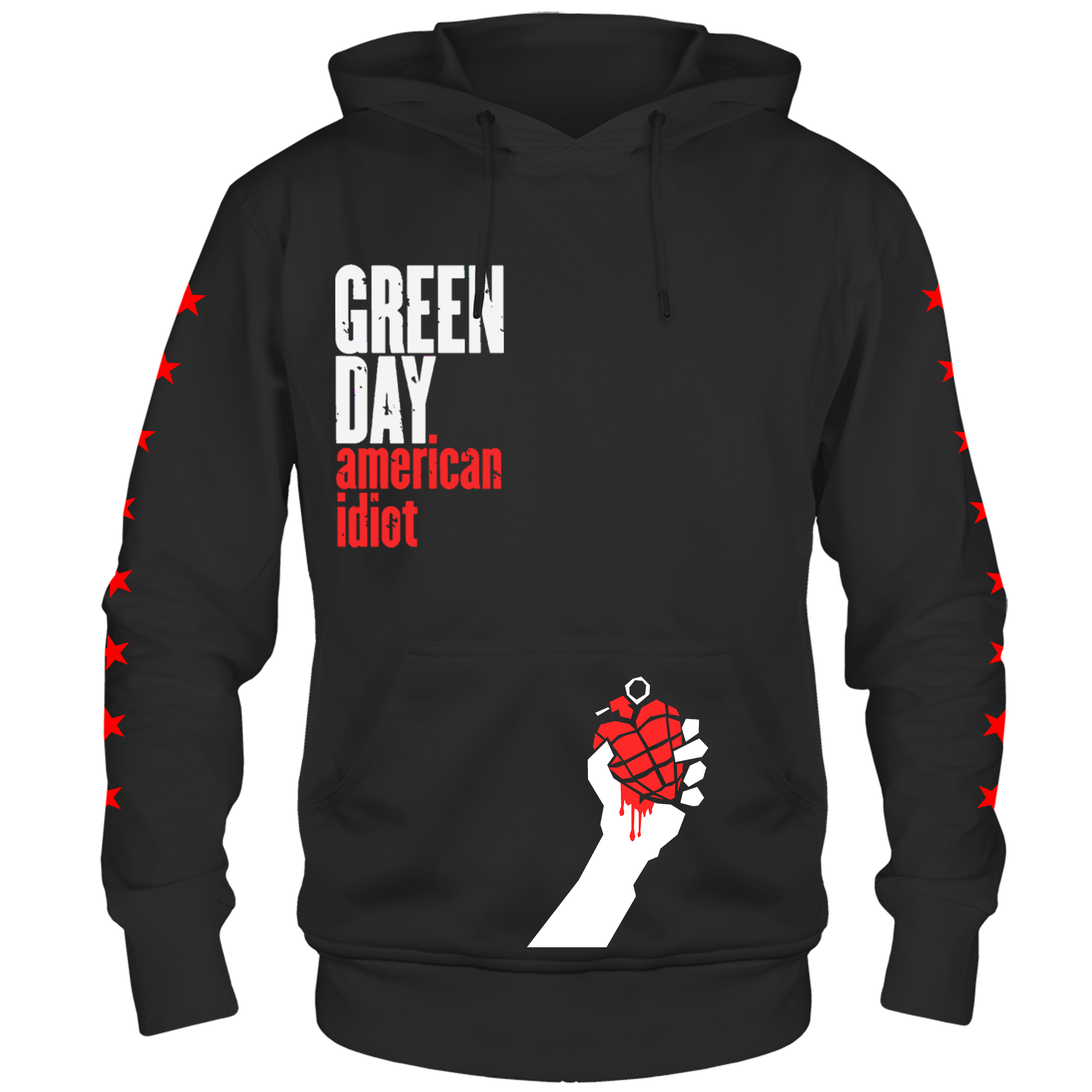 GREEN DAY AMER IDIOT BLACK HOODIE