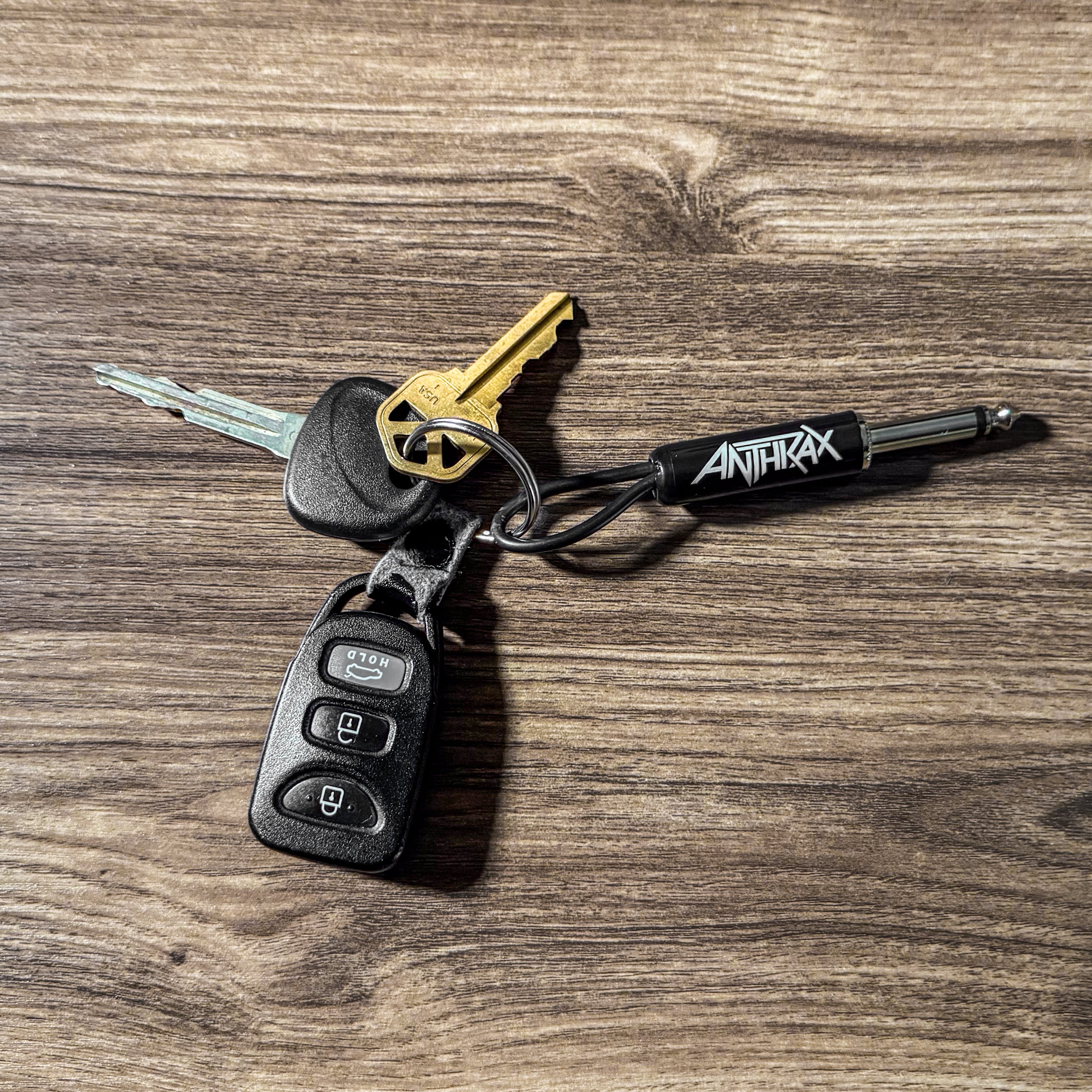 ANTHRAX LOGO GUITAR PLUG KEYCHAIN