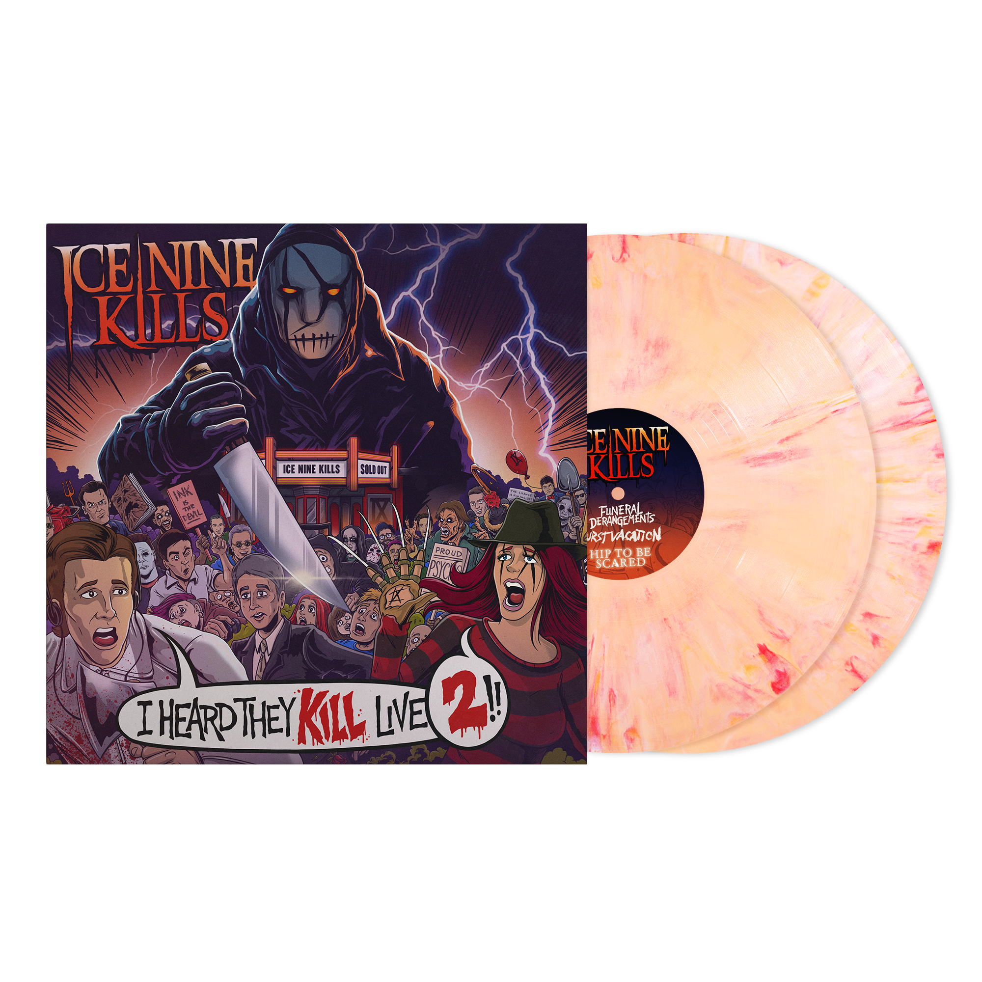 ICE NINE KILLS ‘I HEARD THEY KILL LIVE 2’ 2LP (Limited Edition – Only 500 Made, Sangria Vinyl)