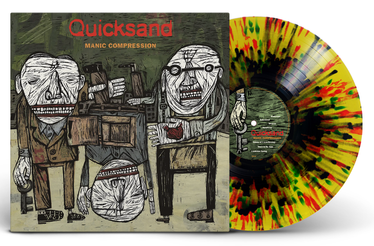 QUICKSAND ‘MANIC COMPRESSION’ 30TH ANNIVERSARY LP (Exclusive – Limited to 400, Yellow Landmine Splatter Vinyl)