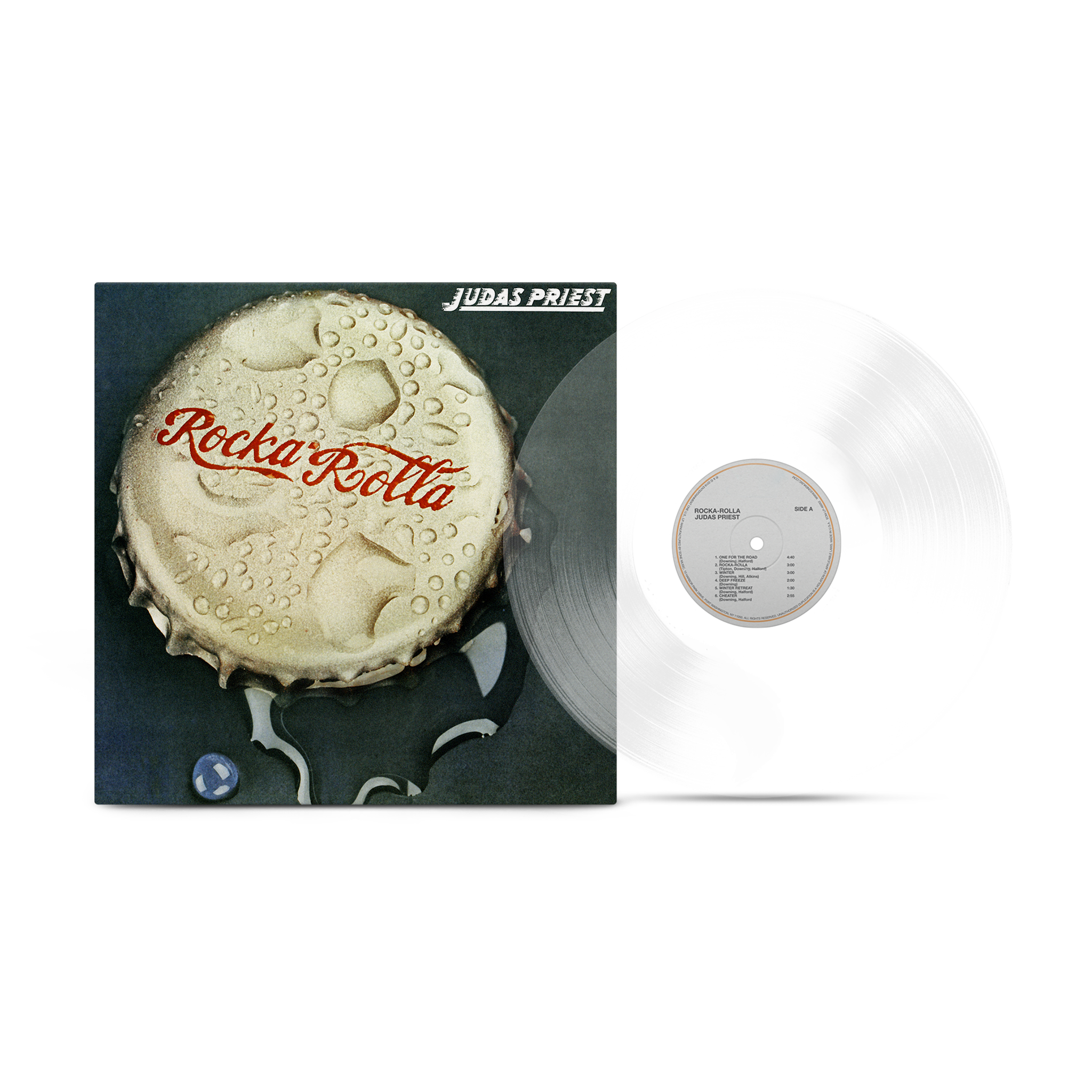 JUDAS PRIEST 'ROCKA ROLLA' 50TH ANNIVERSARY LP (Glass Clear Vinyl)