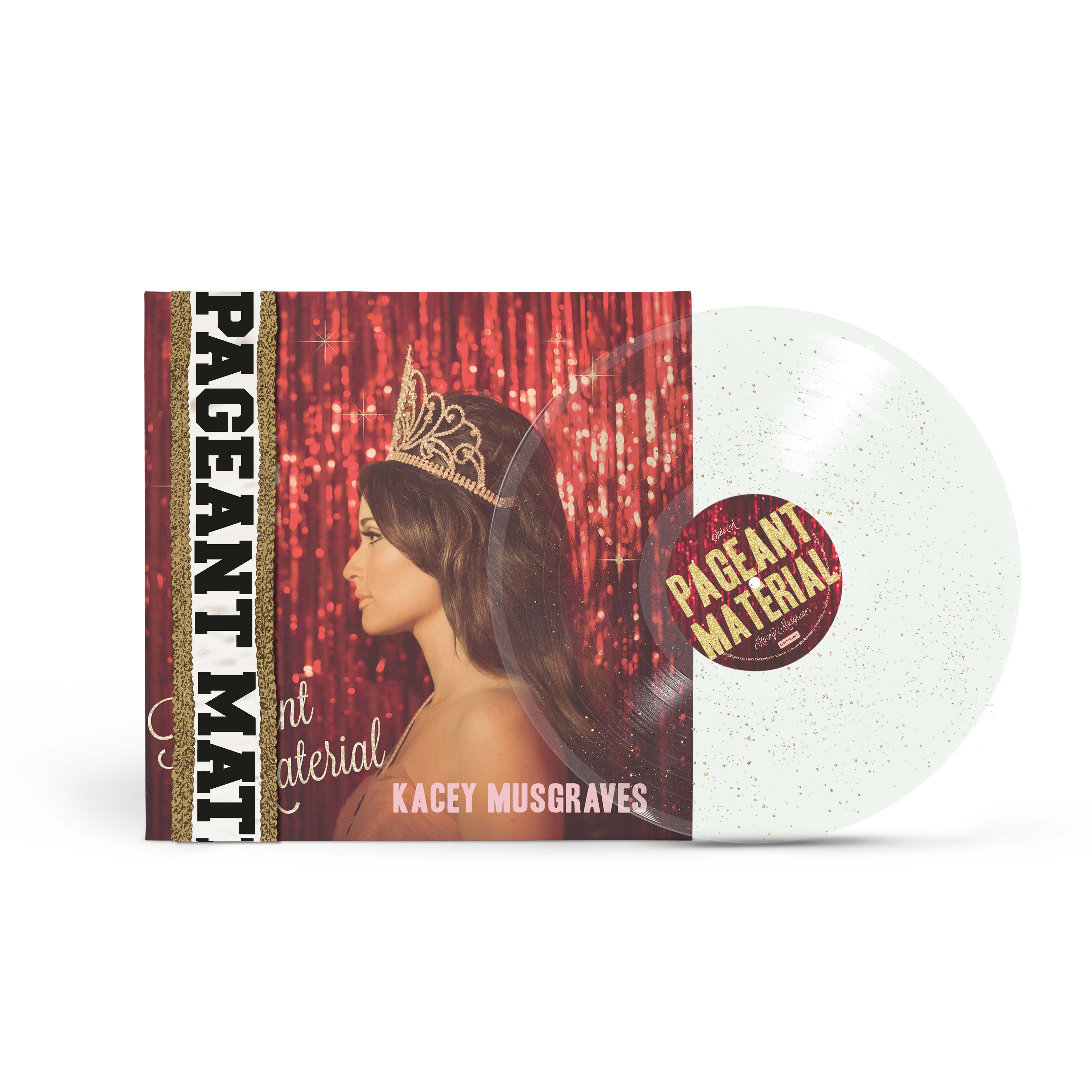 KACEY MUSGRAVES 'PAGEANT MATERIAL' LP (10th Anniversary, Clear Gold Glitter Vinyl)