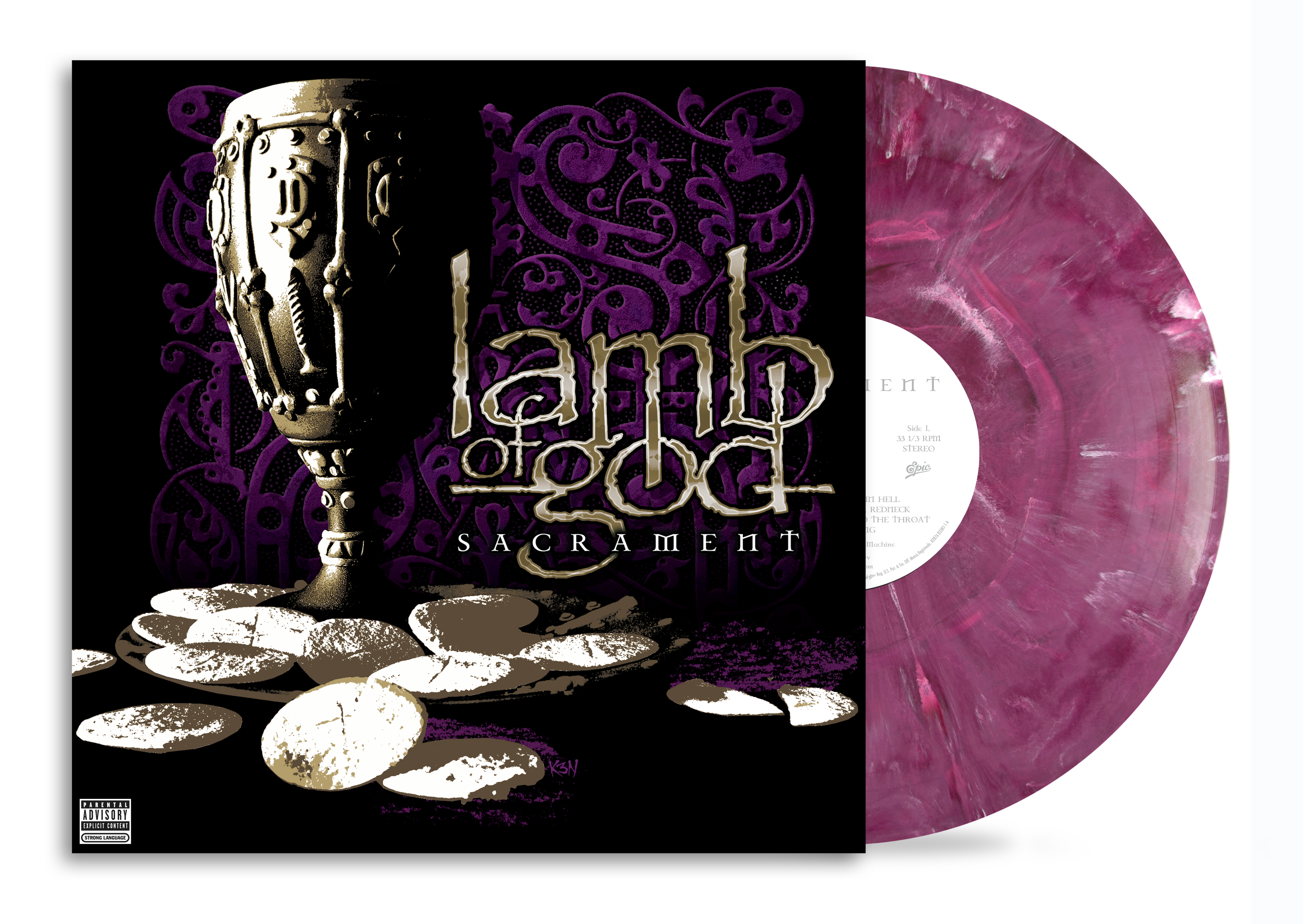 LAMB OF GOD ‘SACRAMENT’ LP (Limited Edition – Only 500 Made, Purple & Burgundy Smoke Vinyl)