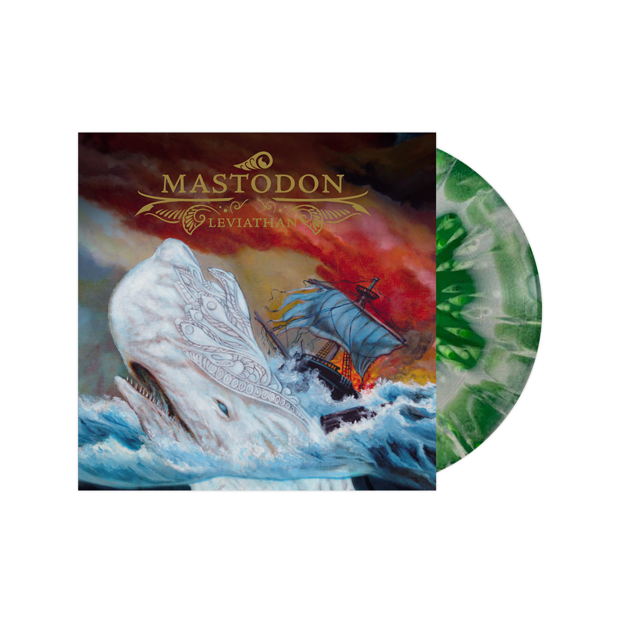 MASTODON ‘LEVIATHAN’ LP w/ SIGNED 12"x12" PAUL ROMANO PRINT & COLLECTORS EDITION MAGAZINE