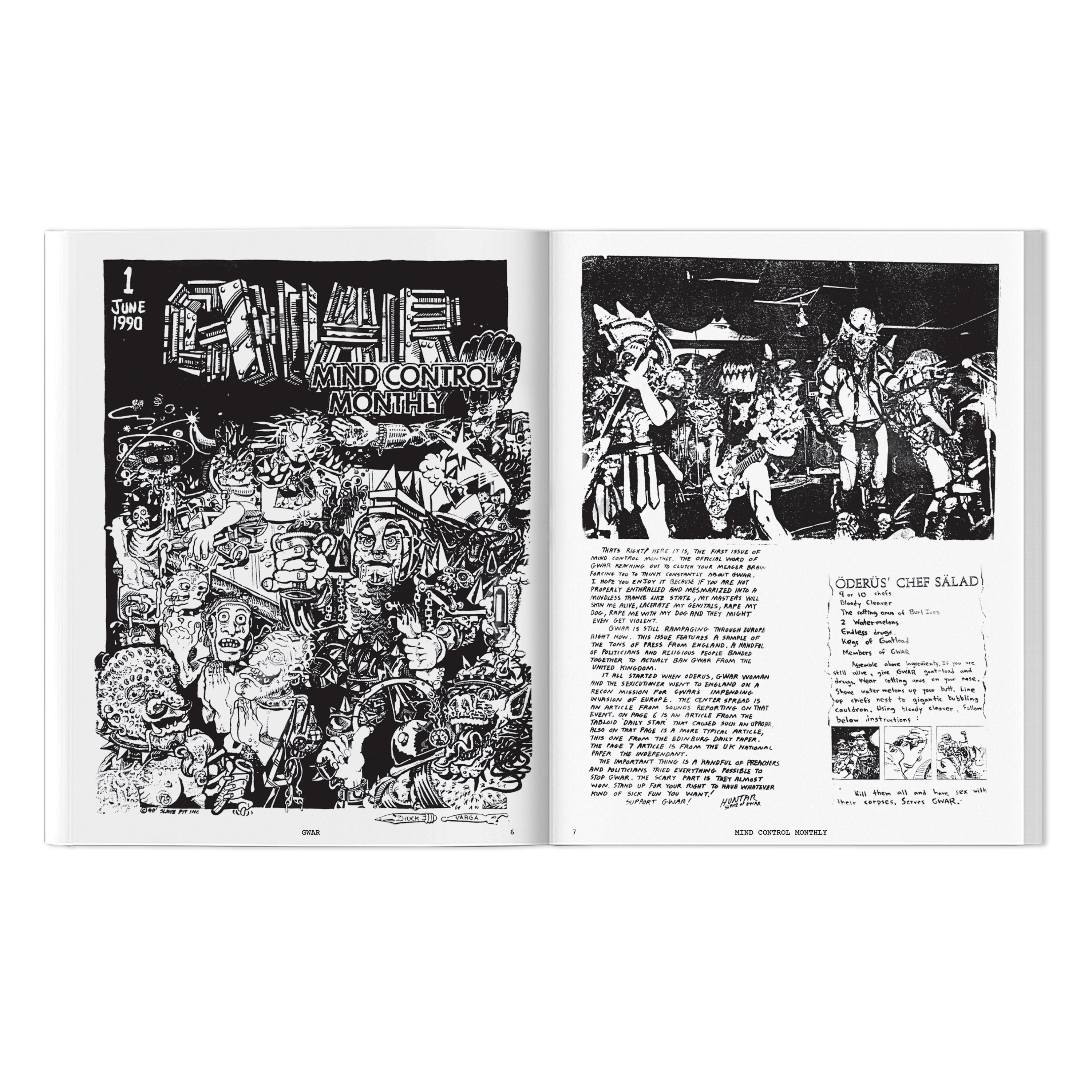 GWAR X BEYOND THE STREETS "MIND CONTROL MONTHLY" BOOK