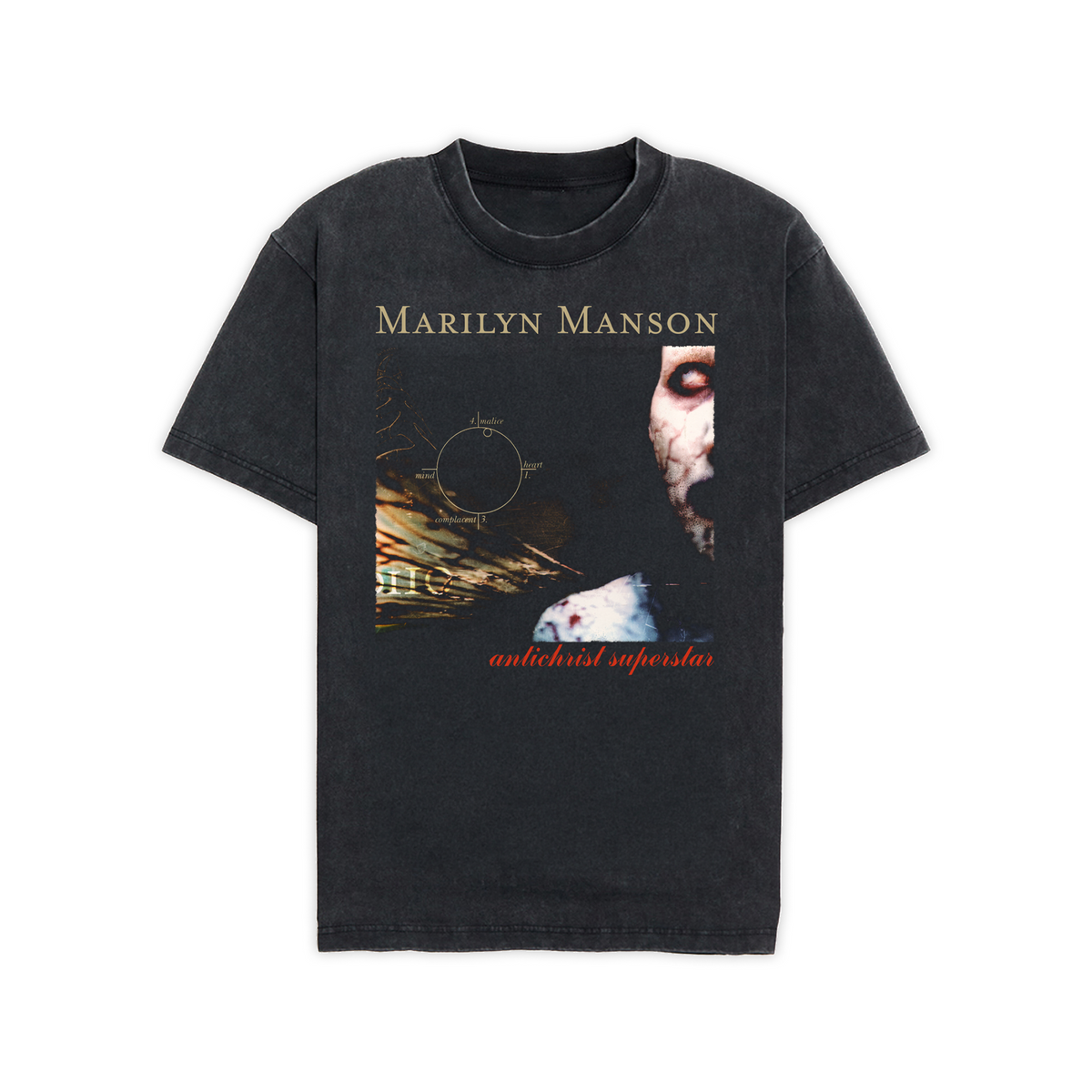 MARILYN MANSON "ANTICHRIST SUPERSTAR" LIMITED EDITION EXCLUSIVE VINTAGE WASH T-SHIRT