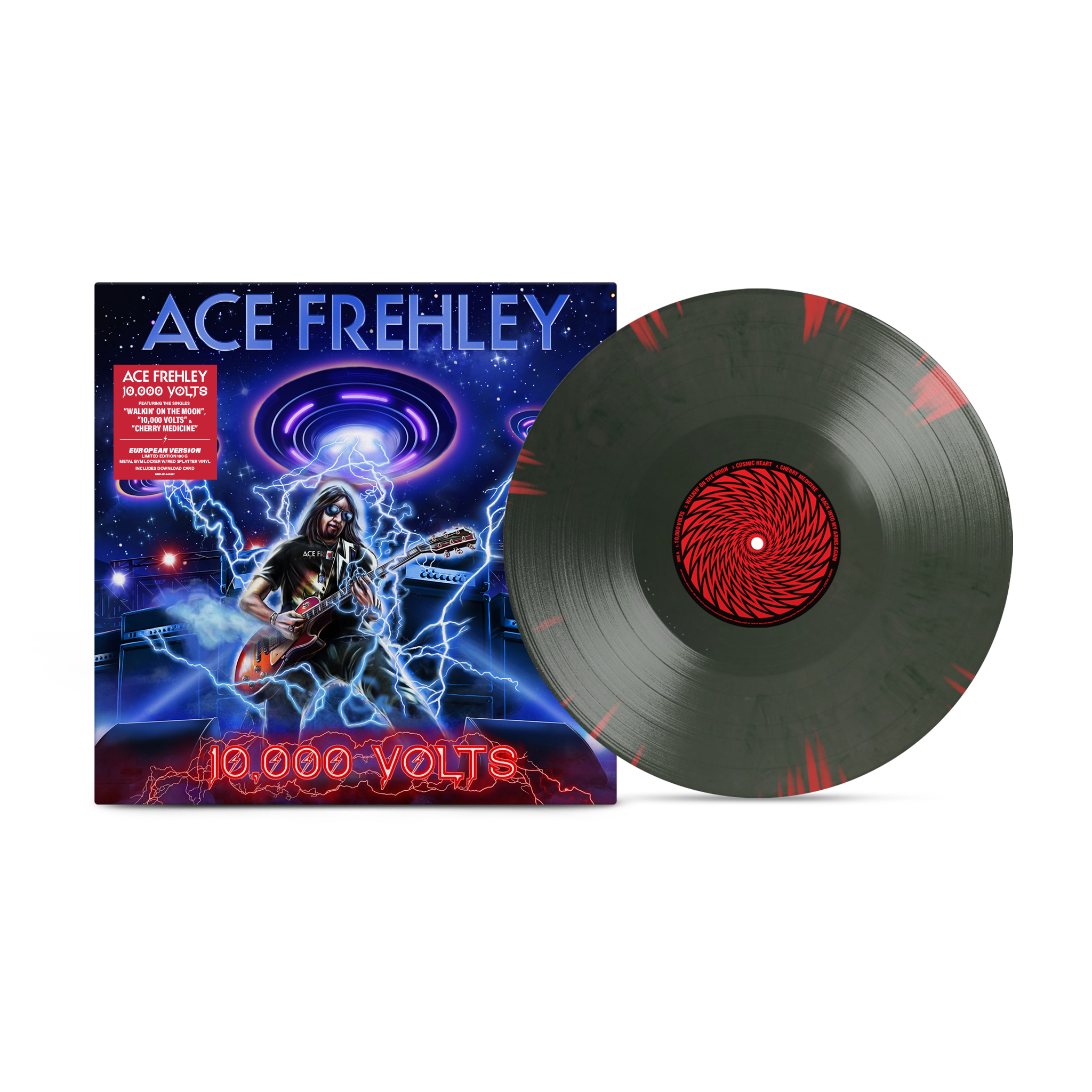 ACE FREHLEY '10,000 VOLTS' LP (Metal Gym Locker Splatter Vinyl)