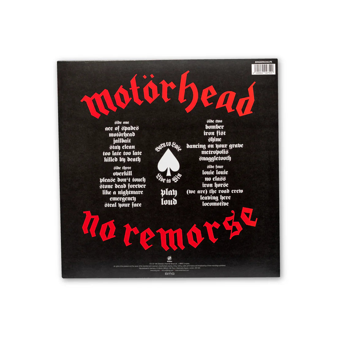 MOTORHEAD 'NO REMORSE' 2LP (White Vinyl)