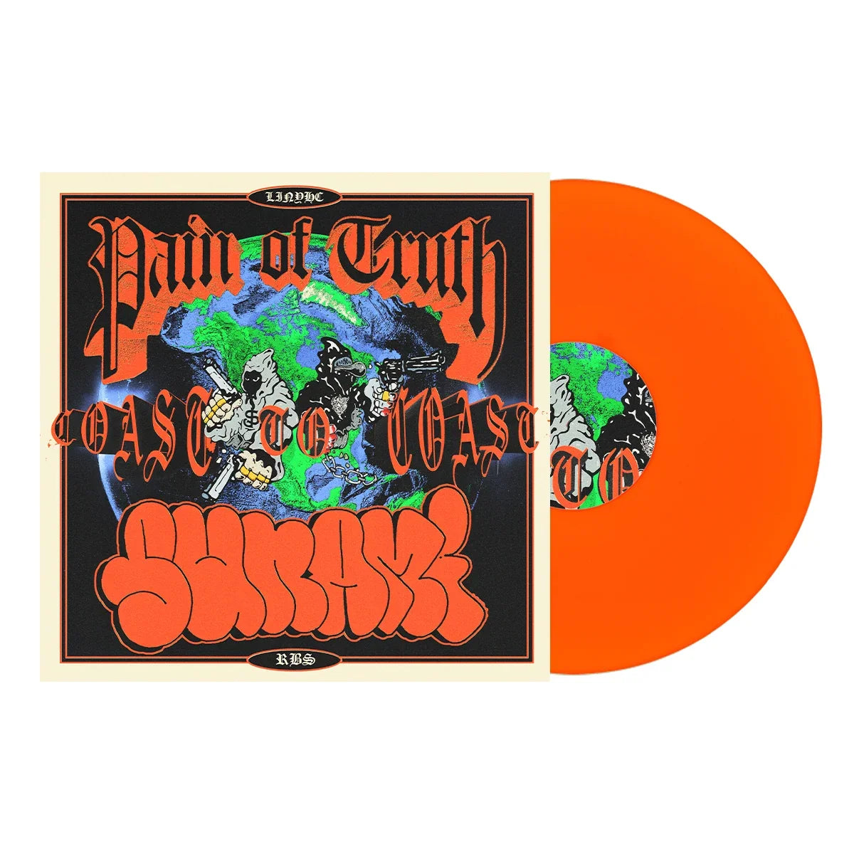 PAIN OF TRUTH / SUNAMI 'COAST TO COAST' LP (Neon Orange Vinyl)