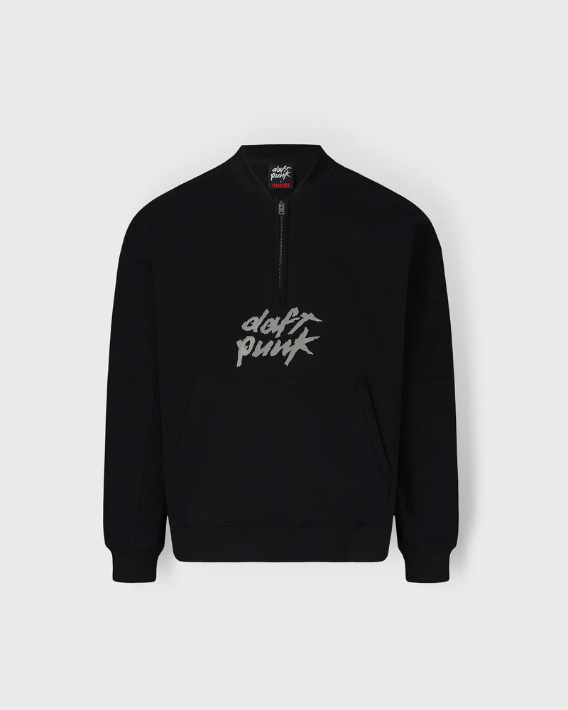 DAFT PUNK x PLEASURES PRIMETIME QUARTER ZIP (Black)