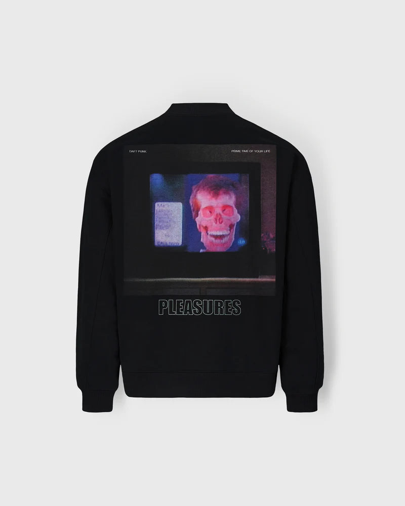 DAFT PUNK x PLEASURES PRIMETIME QUARTER ZIP (Black)