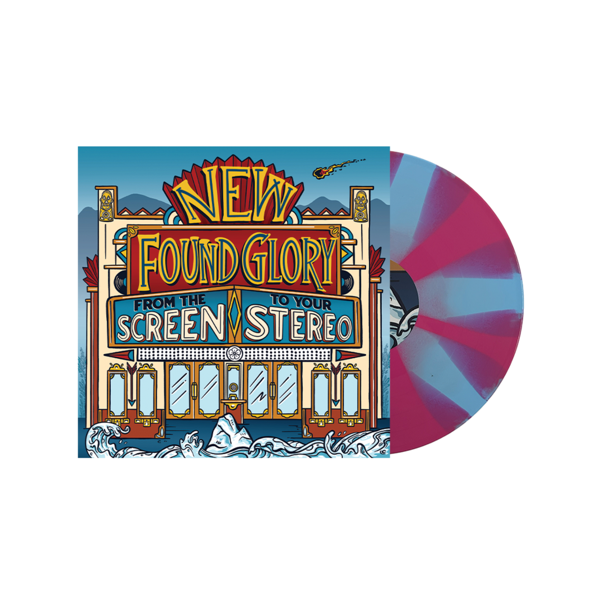 NEW FOUND GLORY 'FROM THE SCREEN TO YOUR STEREO' EP ("Cotton Candy" Blue & Pink Pinwheel)