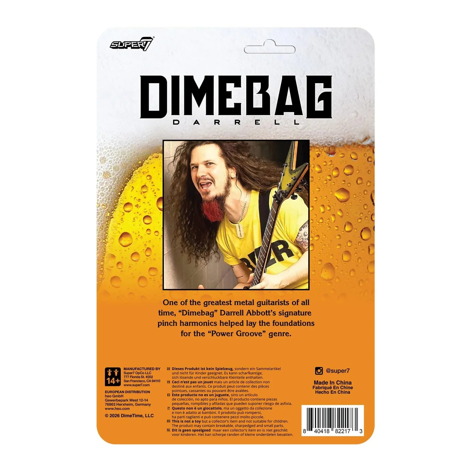 PANTERA DIMEBAG DARRELL (Beer Shirt) REACTION FIGURE WAVE 2