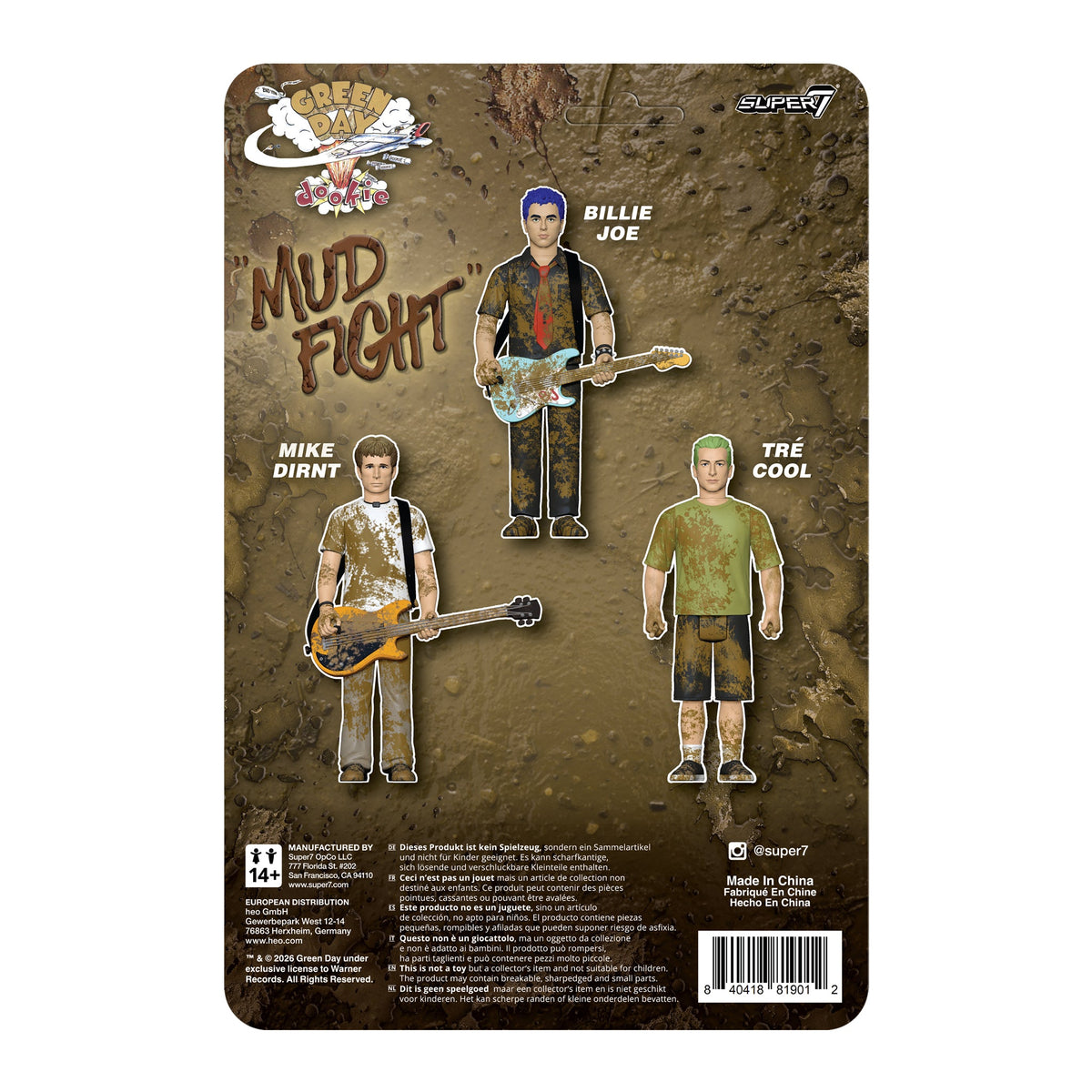GREEN DAY 'TRE COOL - MUD FIGHT' REACTION FIGURE (Wave 1)