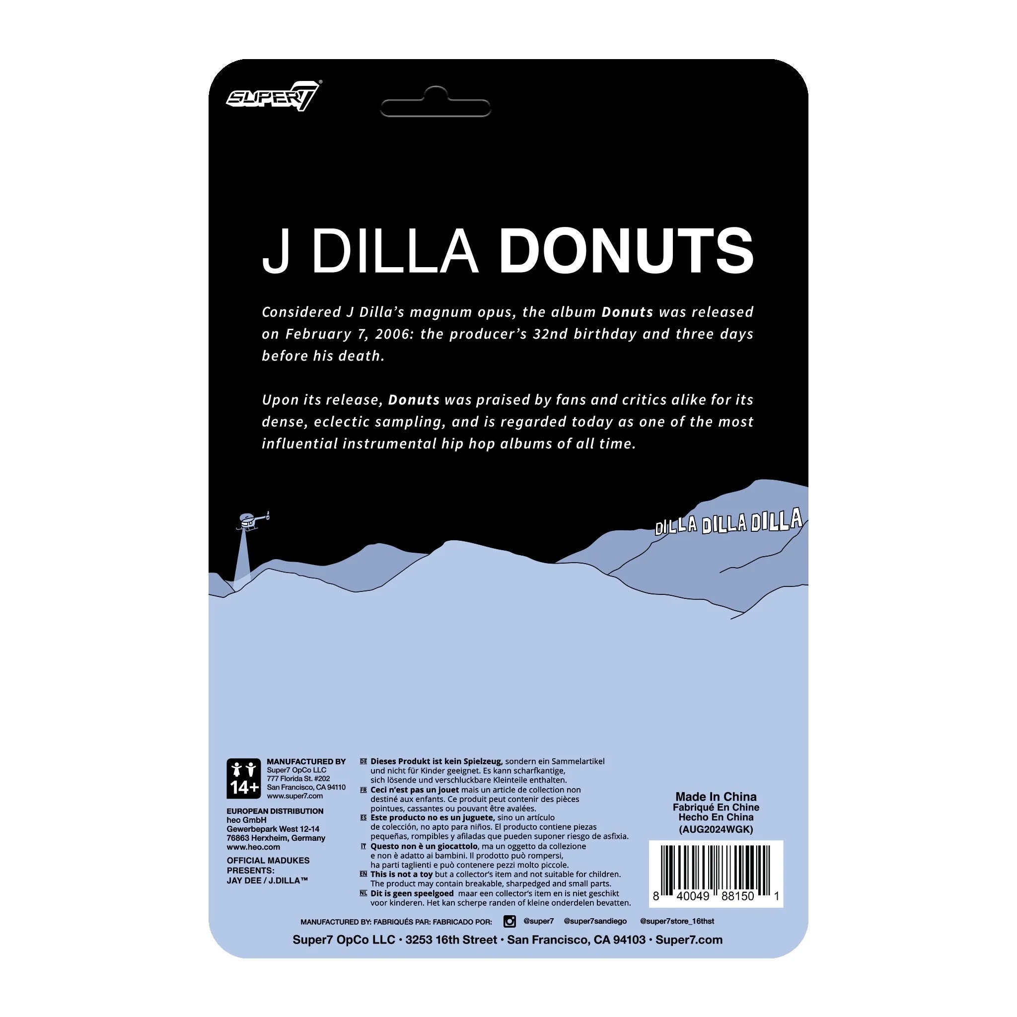 J DILLA REACTION FIGURE WAVE 1 (Donuts - Smile Album Cover)