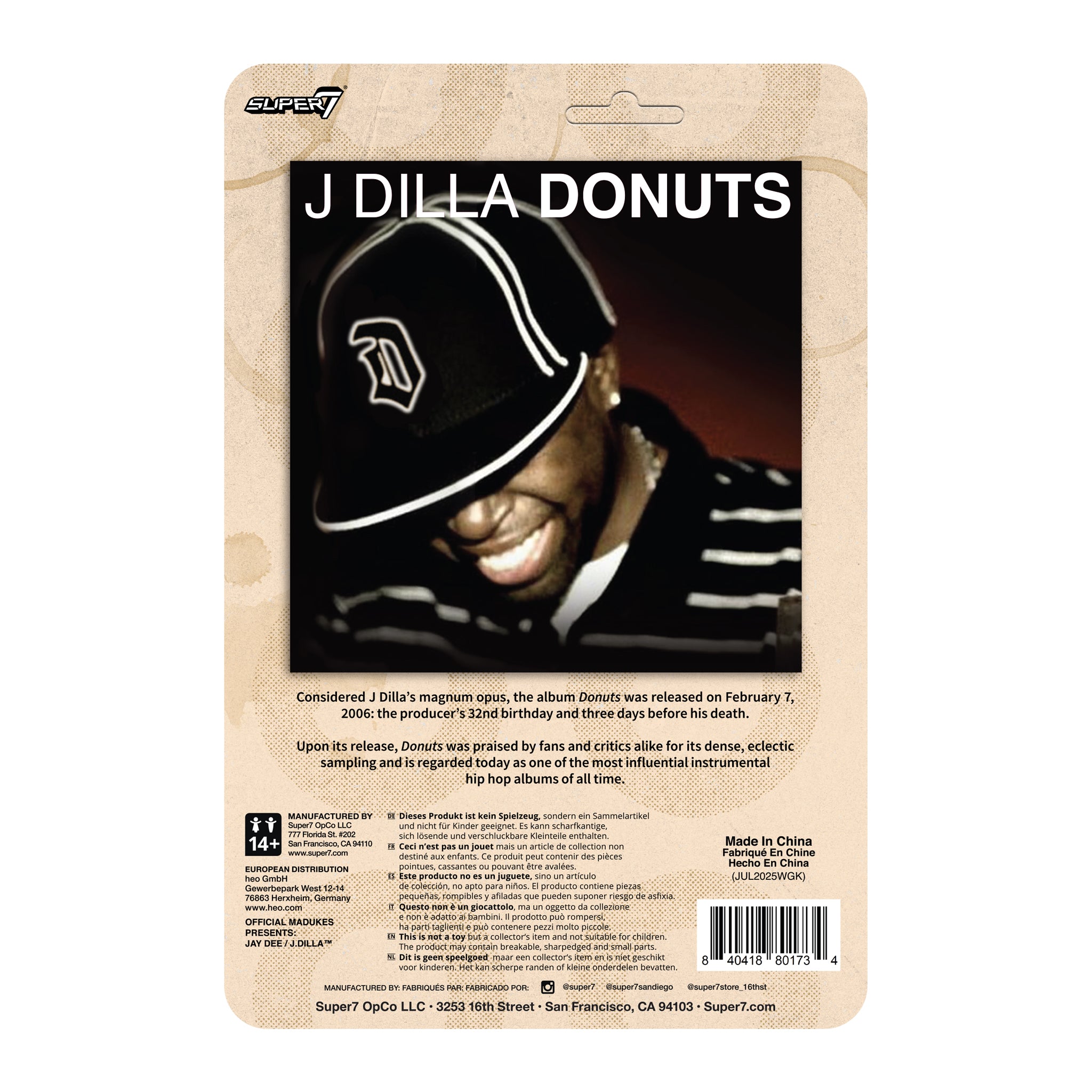 J DILLA REACTION FIGURE WAVE 2 (Donuts)