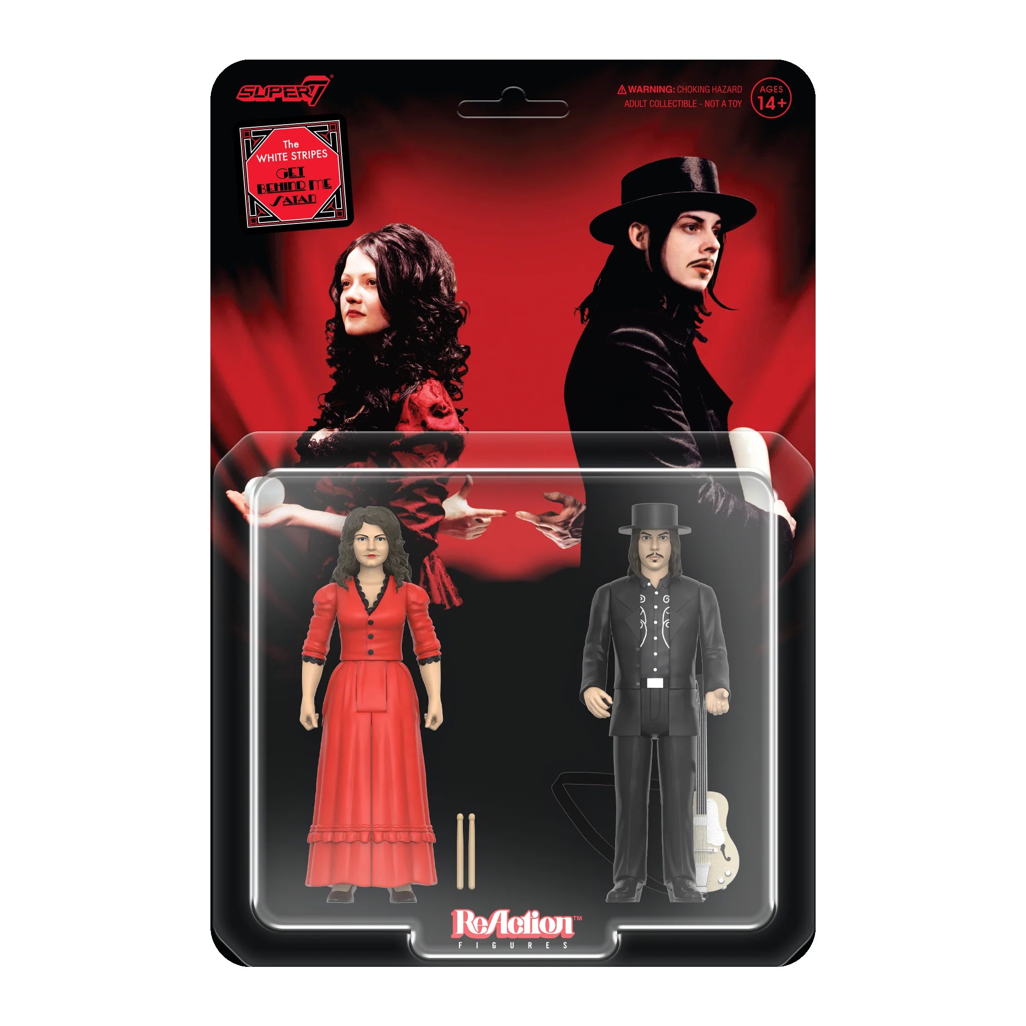 THE WHITE STRIPES 2-PACK REACTION FIGURES (Get Behind Me Satan)