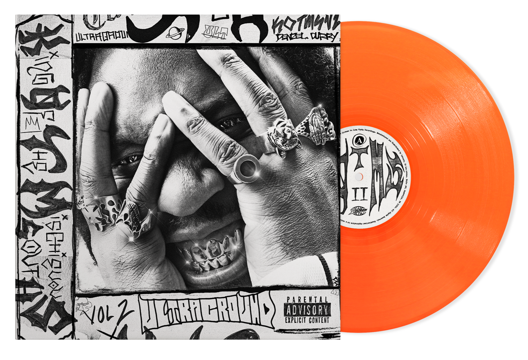 Denzel Curry Melt My Eyez store vinyl marbled orange /500