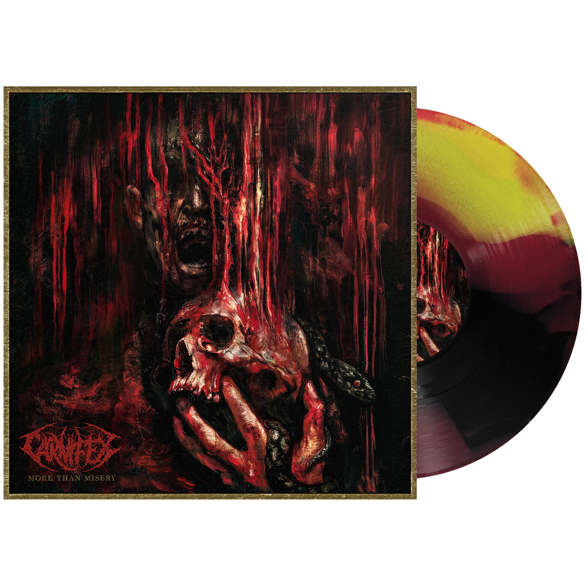 CARNIFEX ‘MORE THAN MISERY’ LP (Exclusive – Limited to 100, Yellow, Magenta, & Black A-Side/B-Side Vinyl)