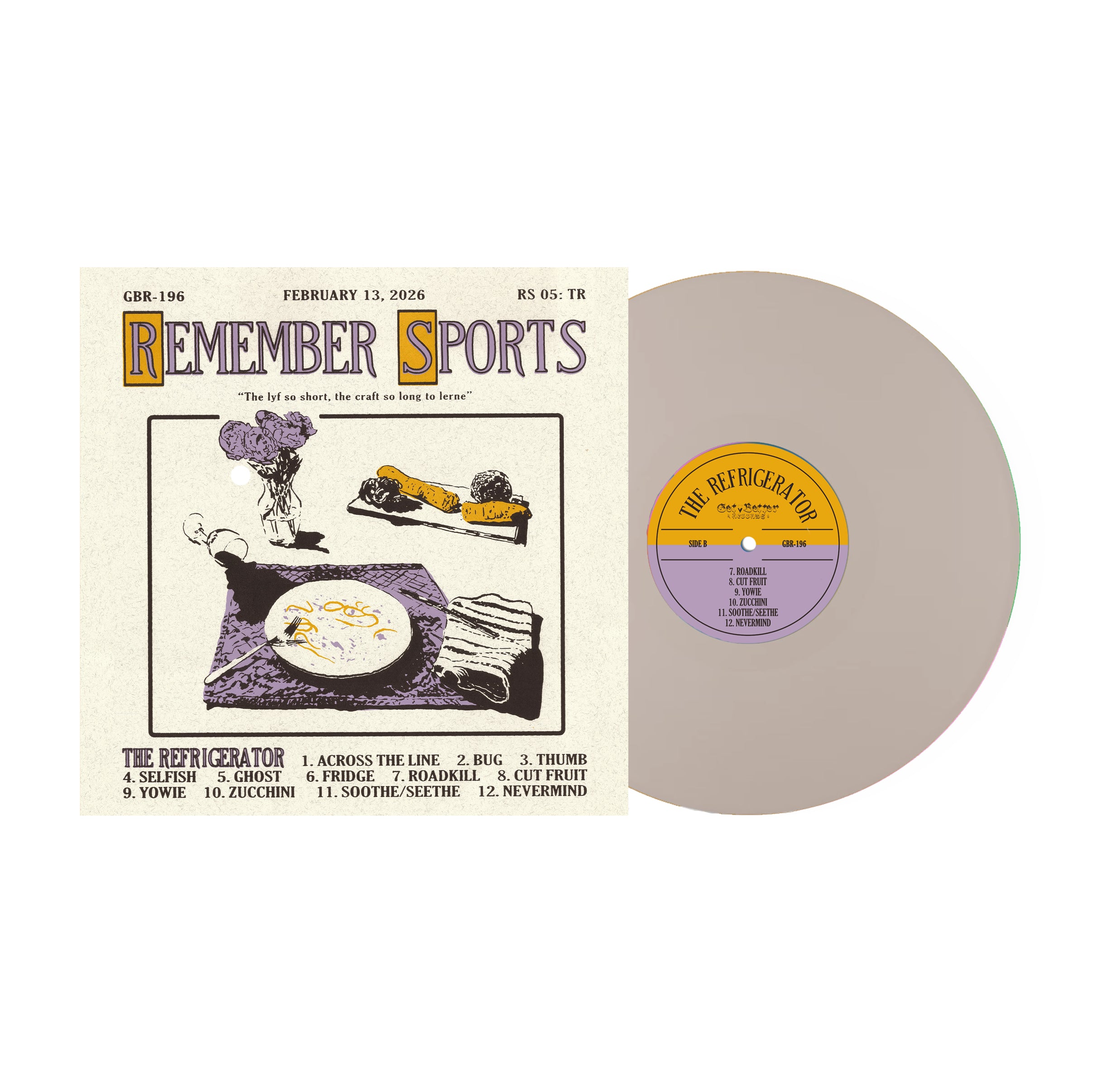 REMEMBER SPORTS 'THE REFRIGERATOR' LP (Bone Opaque Vinyl)
