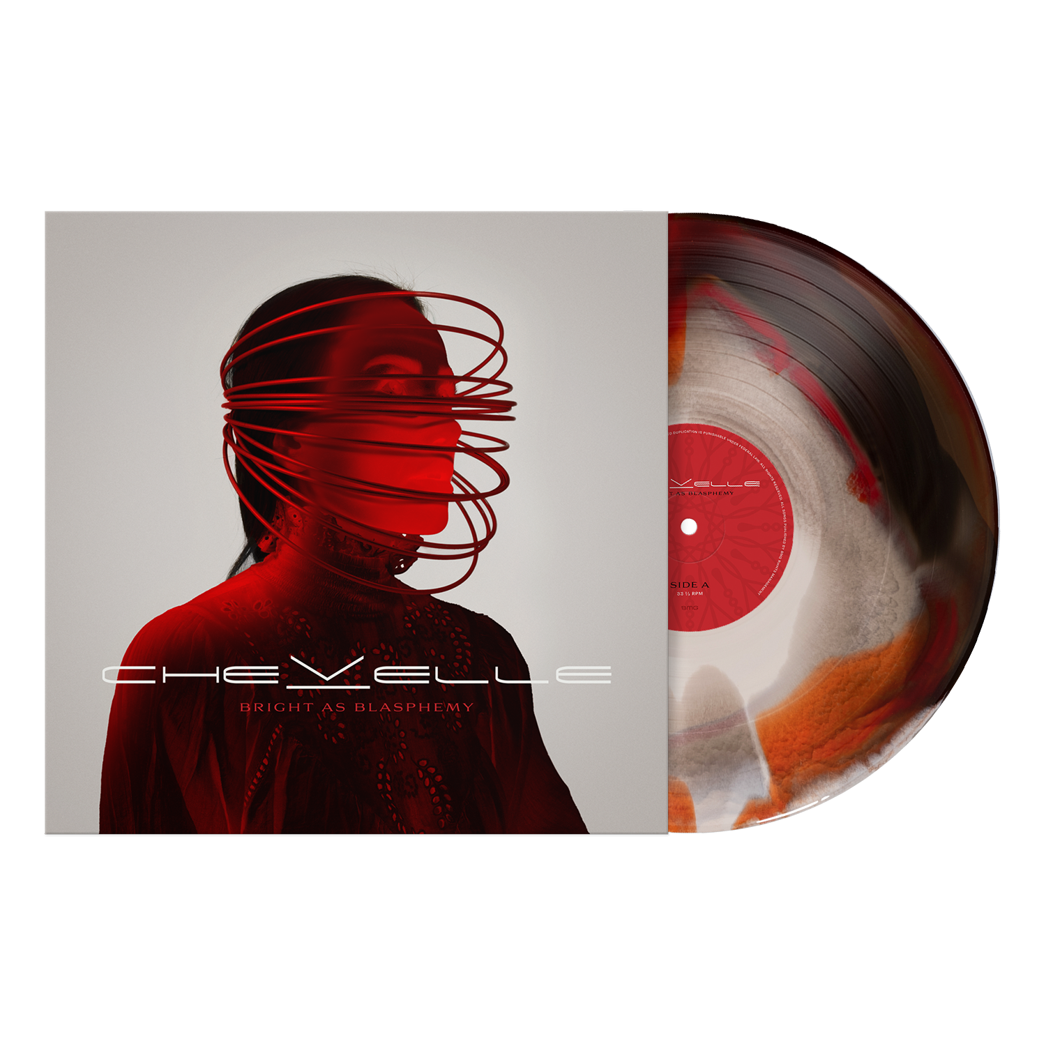 CHEVELLE 'BRIGHT AS BLASPHEMY' LP (Limited Edition — Only 500 Made, Bone, Ruby, and Black Ice Smush Vinyl)